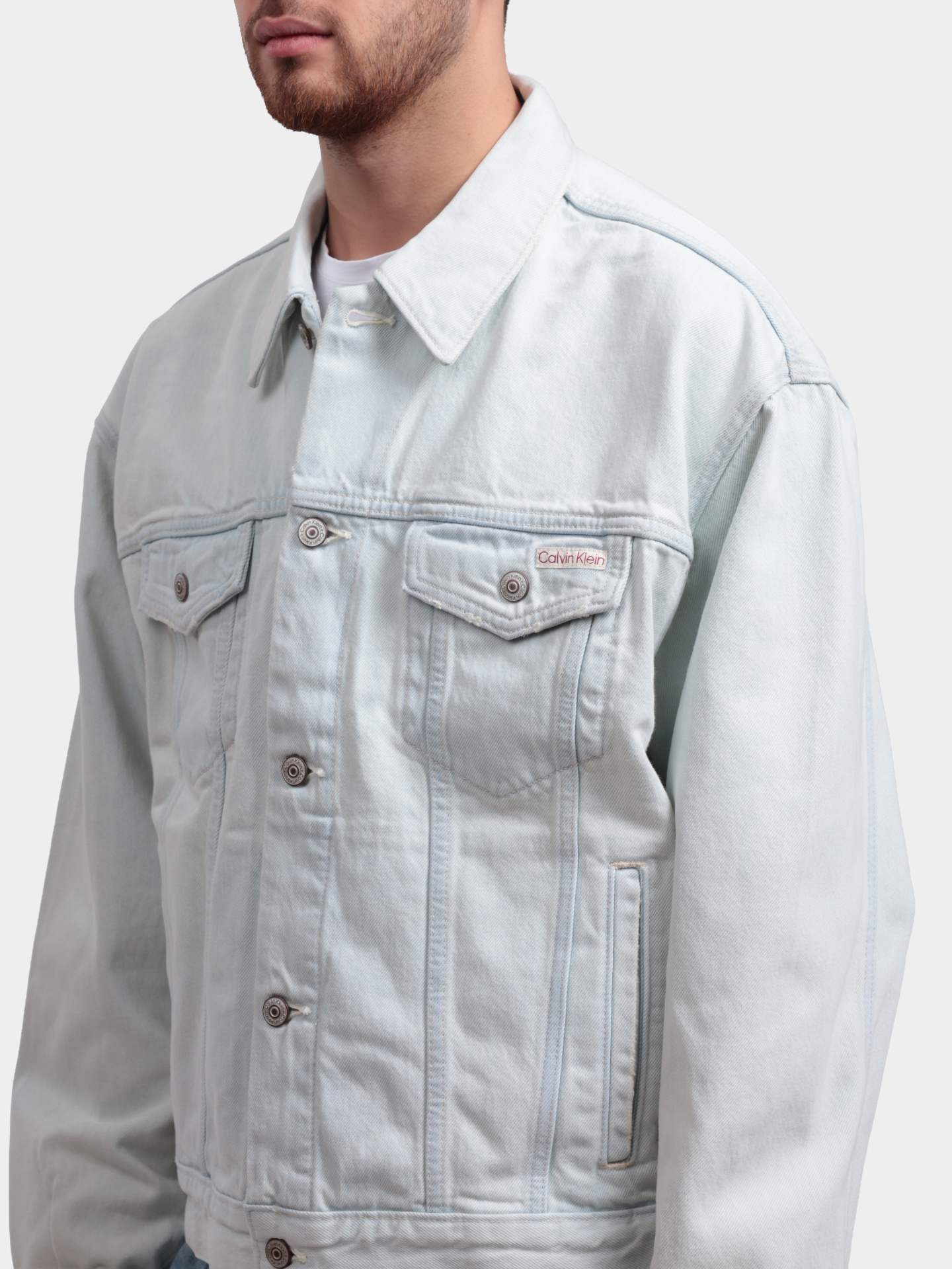 Куртка Calvin Klein Jeans LV04RF722G VOL джинсовая мужская — купить в интернет-магазине Verdistore