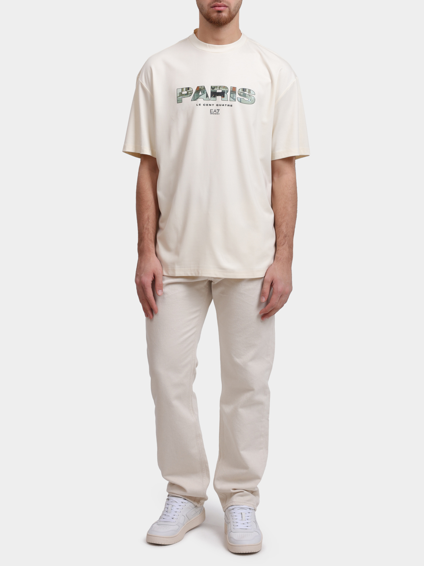 Футболка EA7 7M000768 AF16724 U1105 молочная мужская — купить в интернет-магазине Verdistore