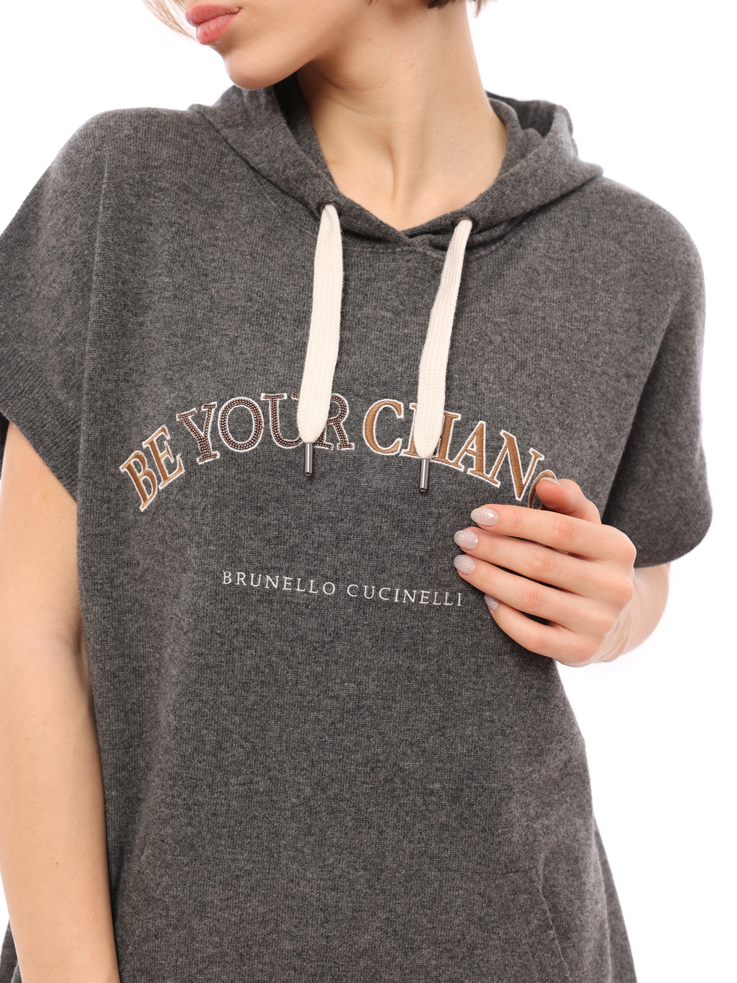 Худи Brunello Cucinelli M16187009 C079 серое женское — купить в интернет-магазине Verdistore