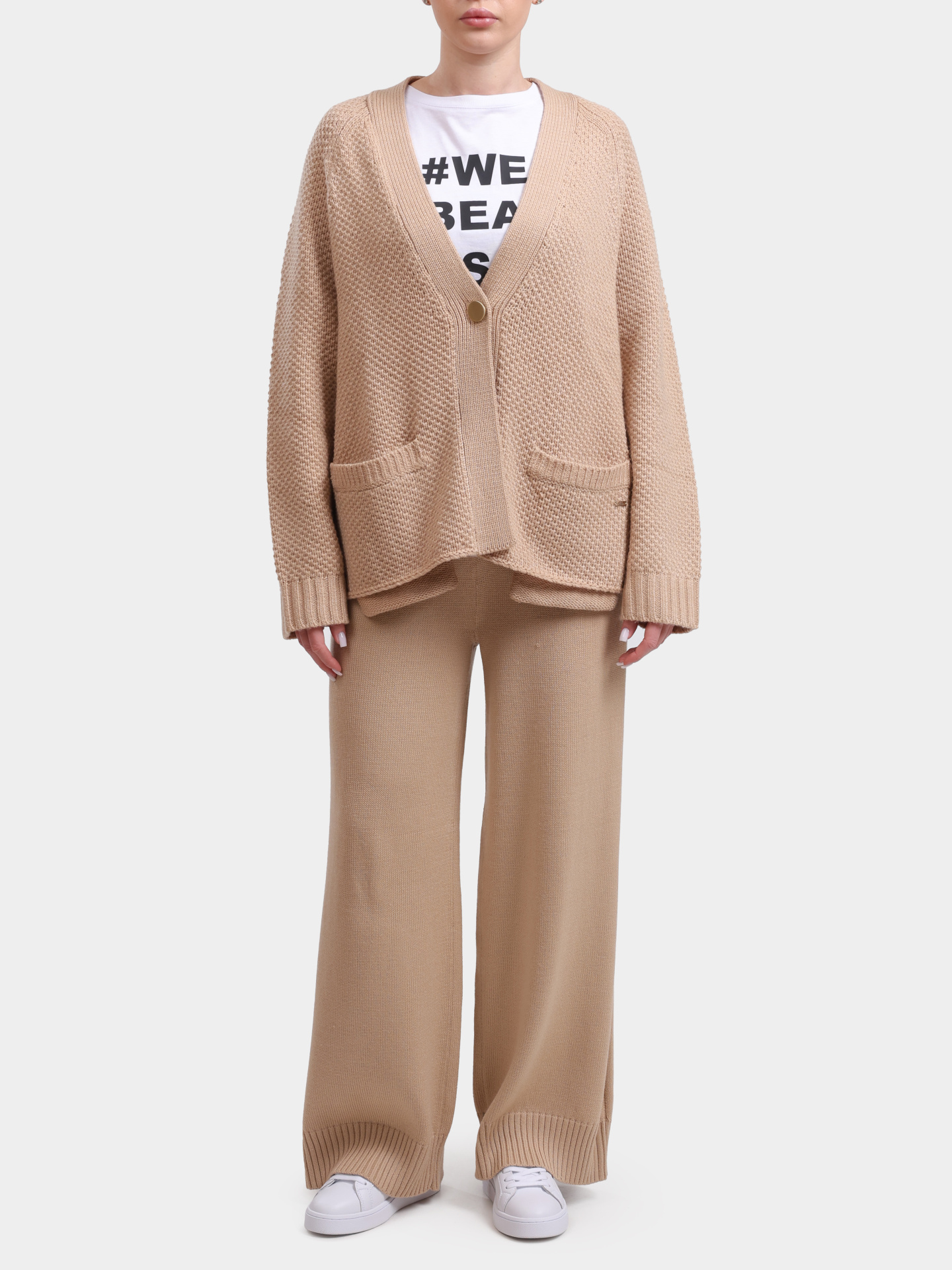 Кардиган Armani Exchange XW001306 AF16604 U1051 бежевый женский — купить в интернет-магазине Verdistore