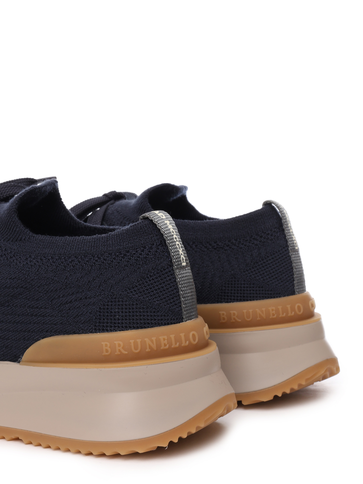 Кроссовки Brunello Cucinelli MZUWLBO253 CEG72 темно-синие мужские из шерсти — купить в интернет-магазине Verdistore