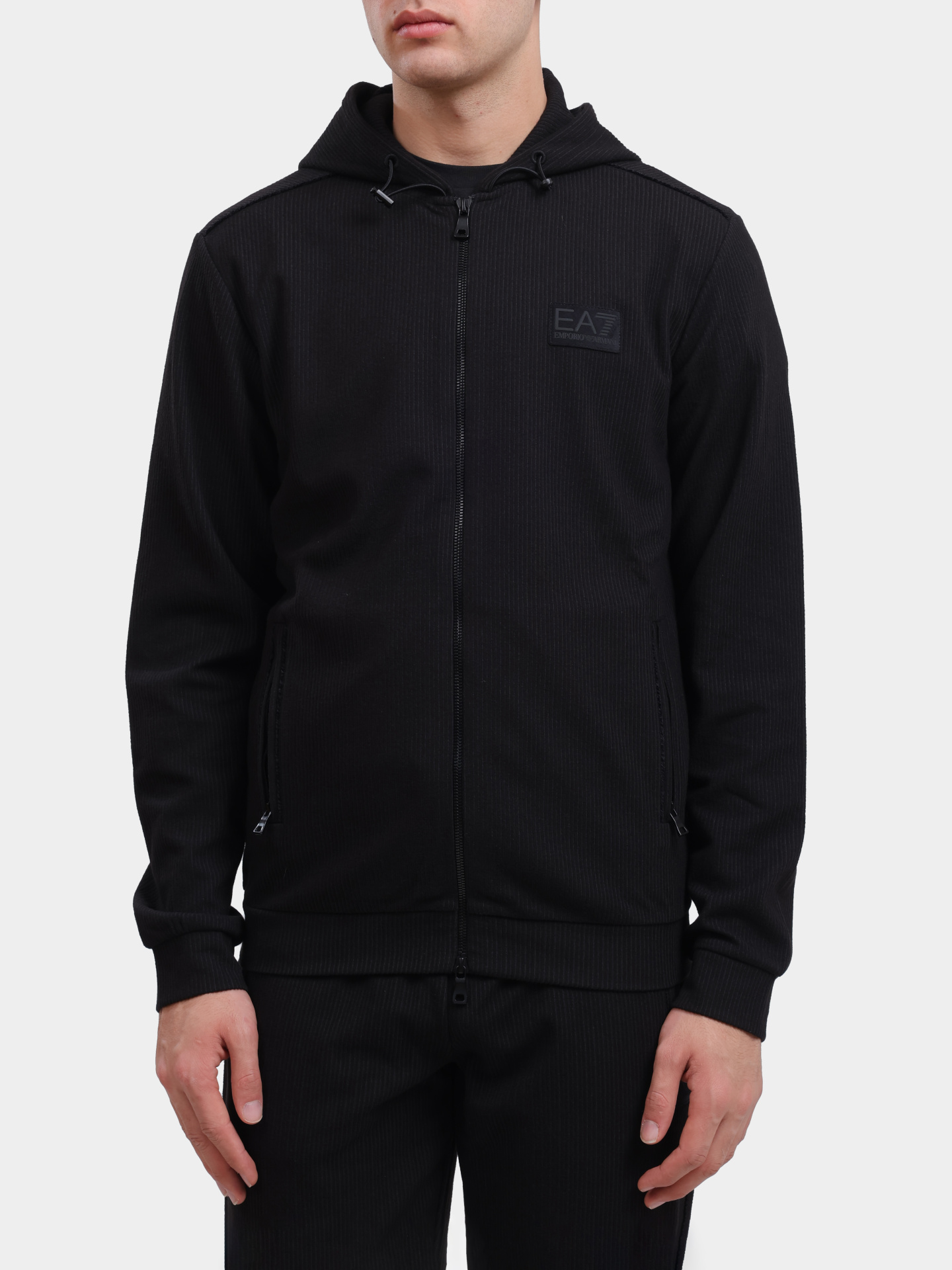 Мастерка EA7 7M001119 AF17982 UC001 черная мужская — купить в интернет-магазине Verdistore