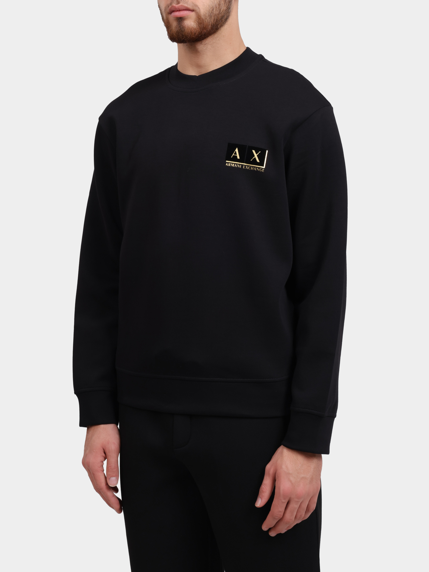 Свитшот Armani Exchange XM001892 AF10818 MC004 черный мужской — купить в интернет-магазине Verdistore