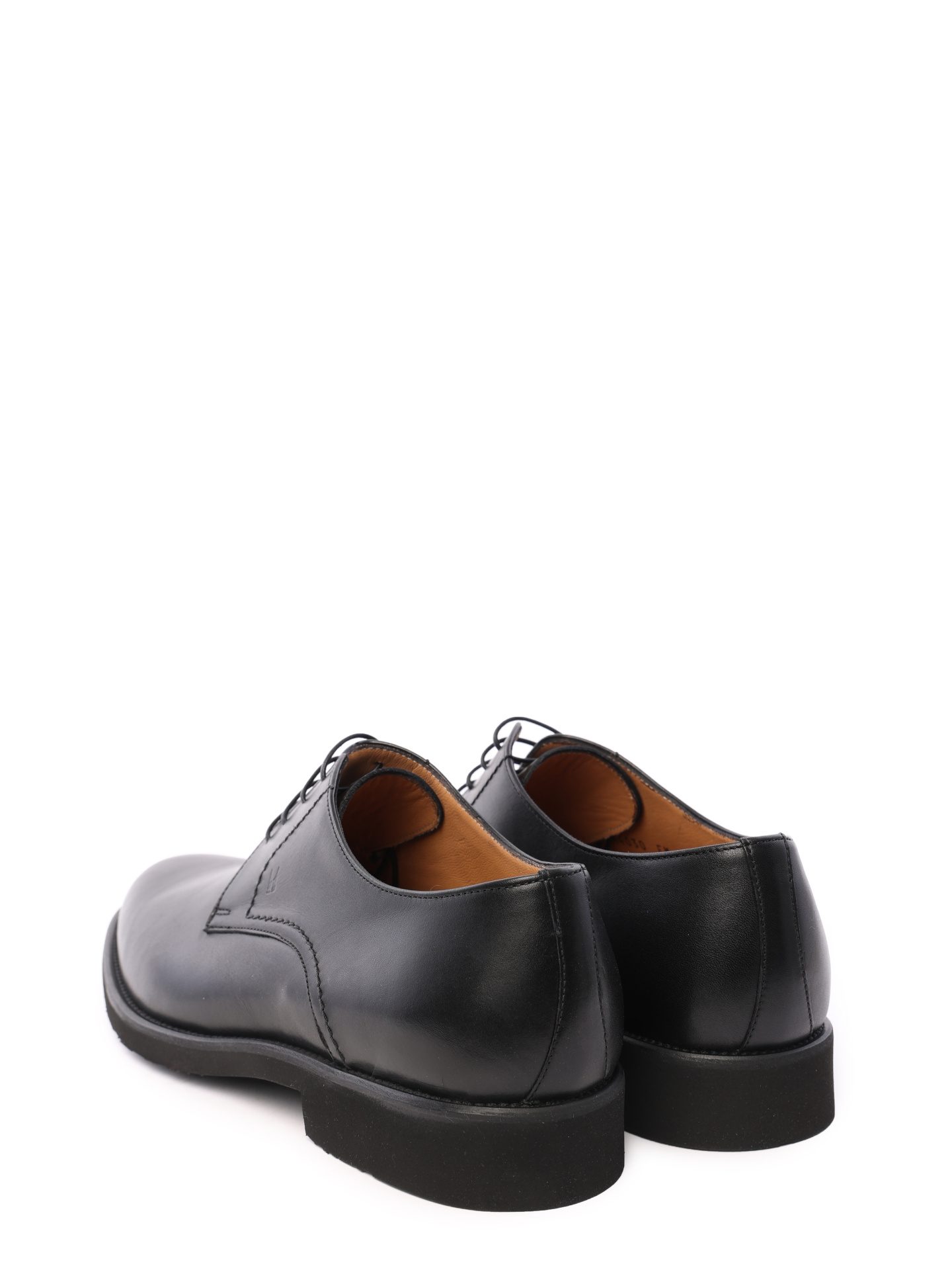 Дерби на высоком каблуке черные из гладкой кожи  — купить в интернет-магазине Verdistore