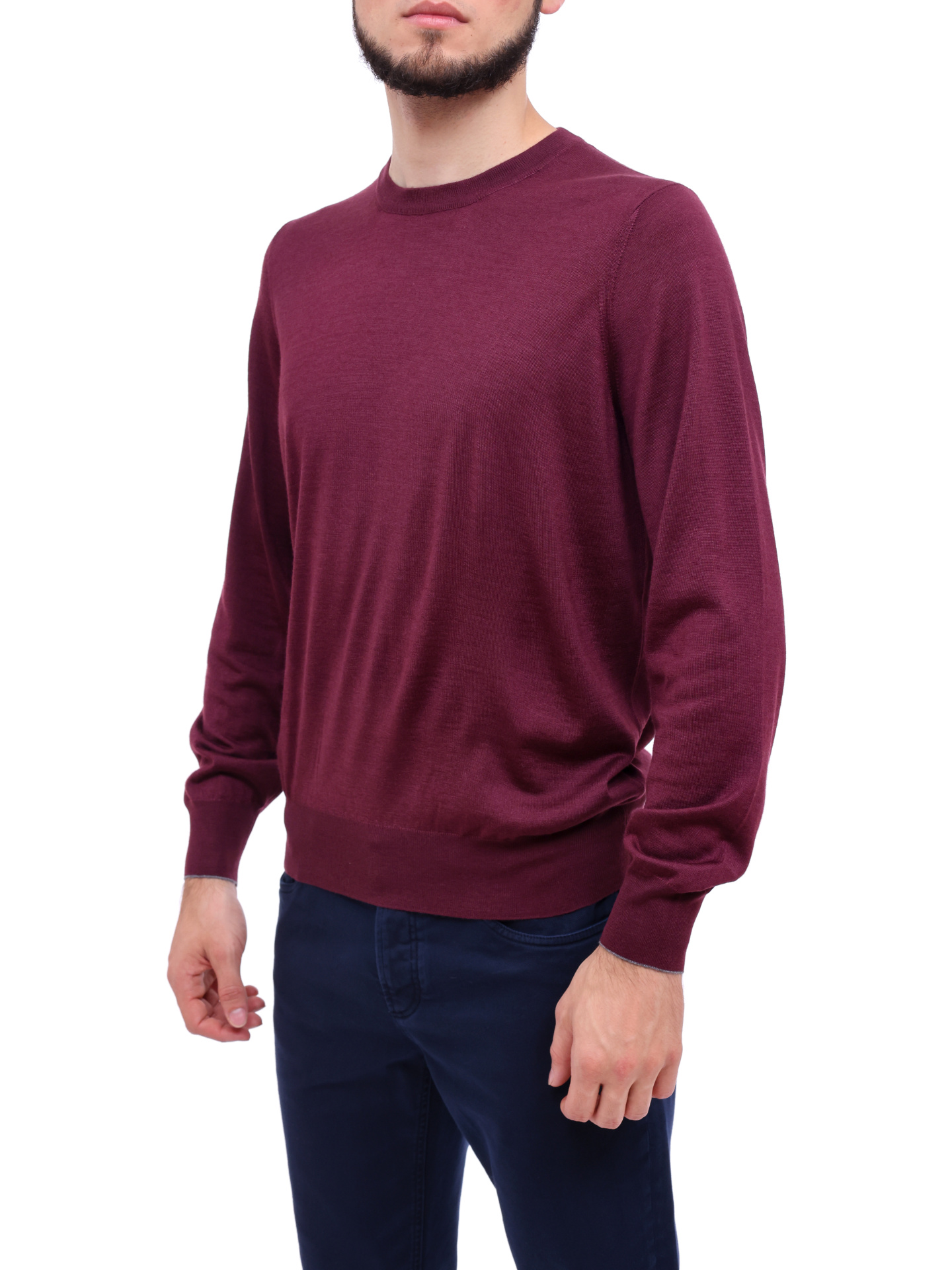 Джемпер Brunello Cucinelli M2300100 CU216 бордовый мужской — купить в интернет-магазине Verdistore