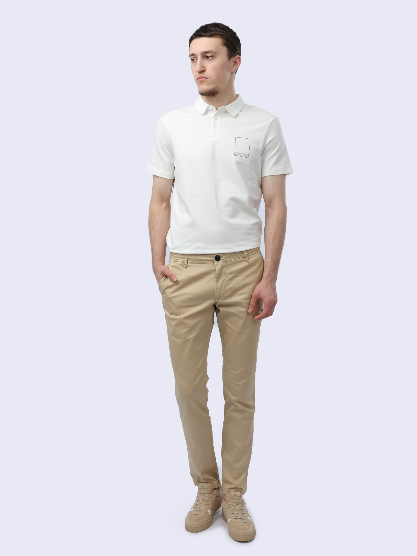 Брюки Armani Exchange 8NZP45 ZN1RZ 1794 бежевые мужские — купить в интернет-магазине Verdistore