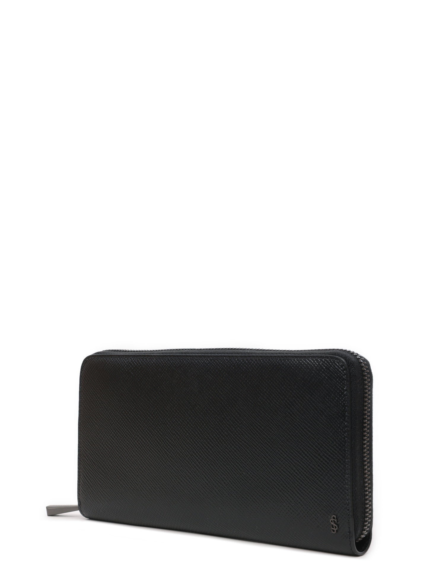 Портмоне кожаное черное с маленьким логотипом — купить в интернет-магазине Verdistore