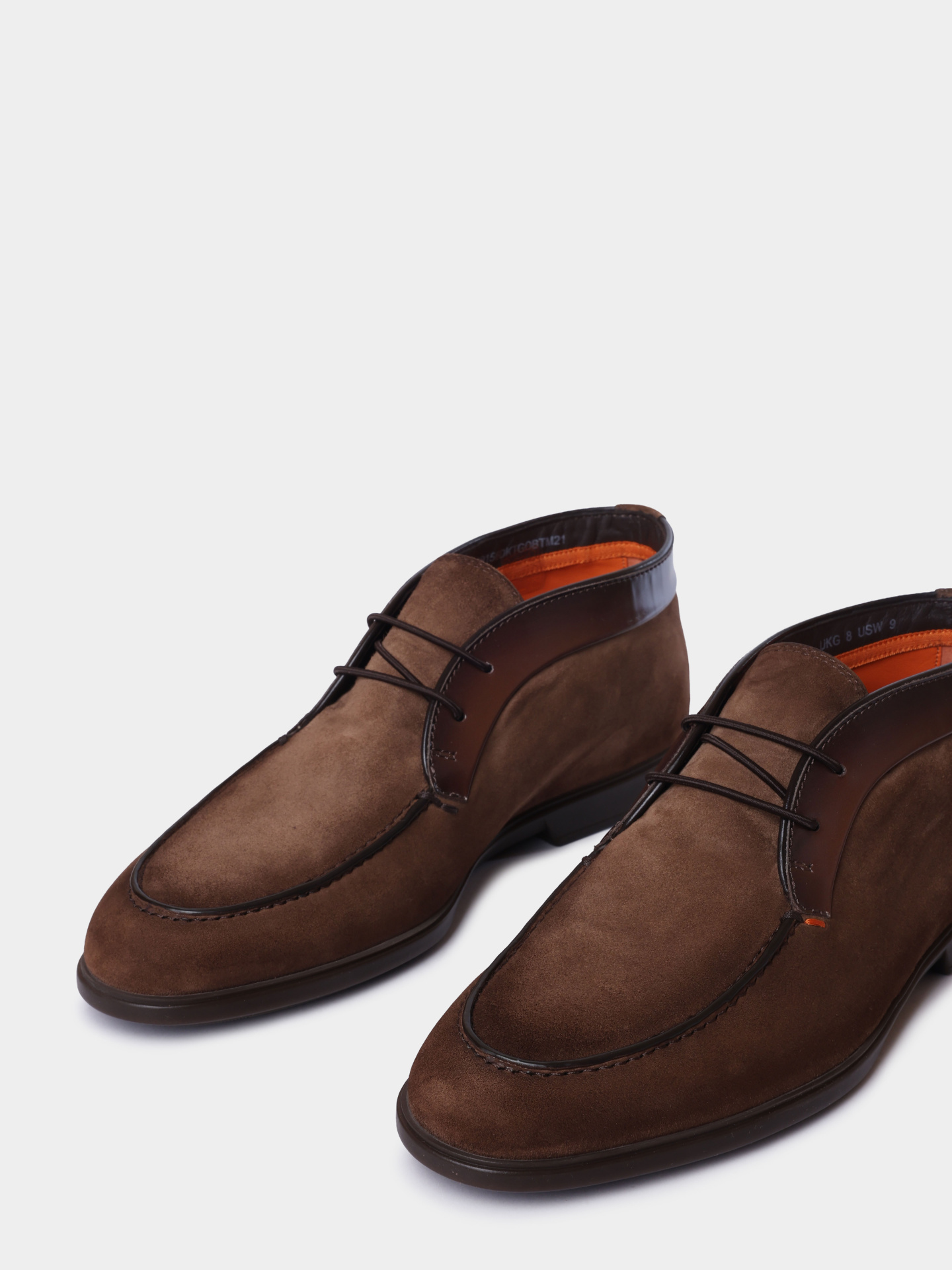 Полуботинки Santoni MGAG19156DKTGOBTM21 замшевые мужские  — купить в интернет-магазине Verdistore