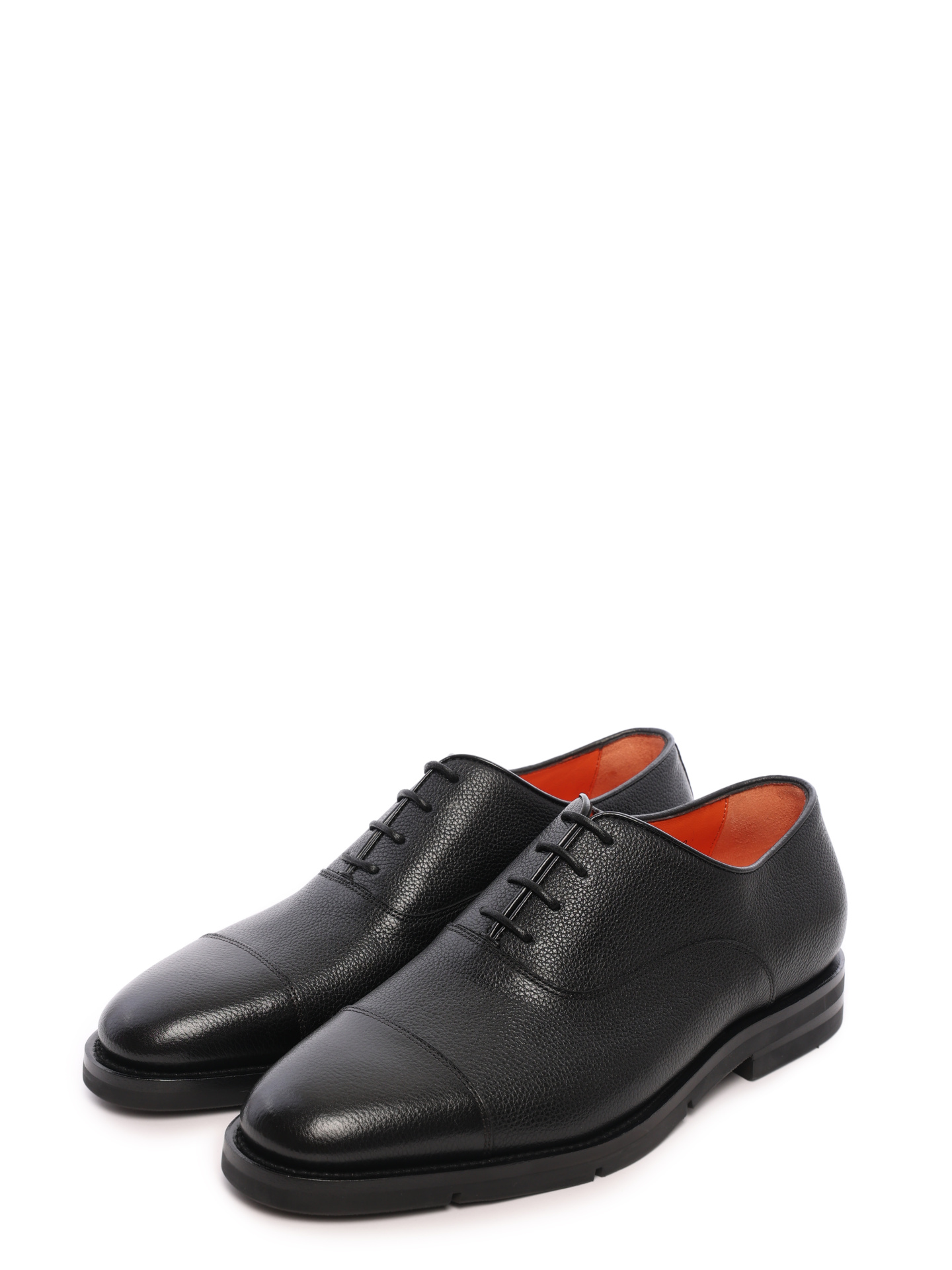 Оксфорды из мелкозернистой черной кожи — купить в интернет-магазине Verdistore