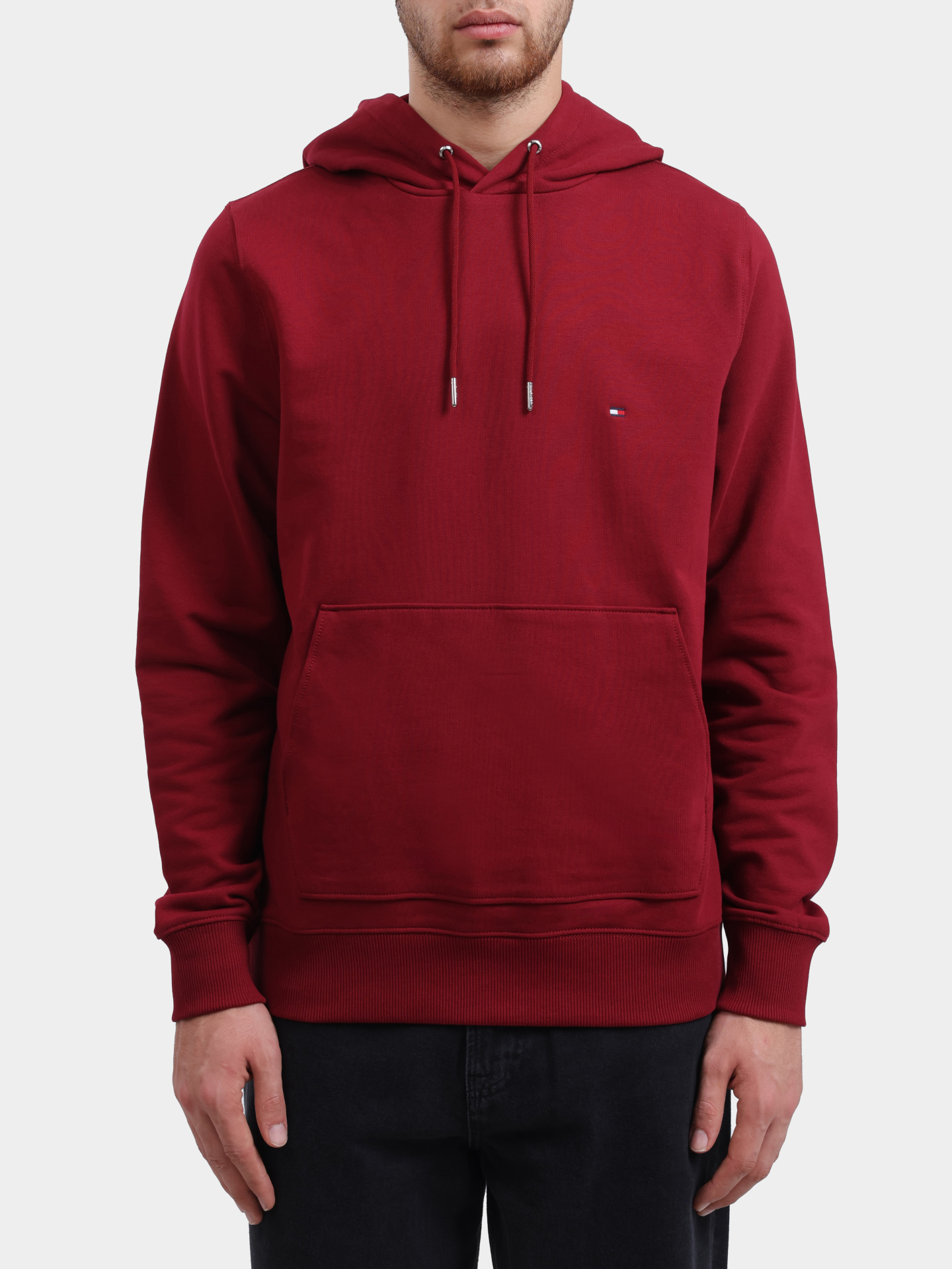 Худи Tommy Hilfiger MW0MW24352 бордовое мужское — купить в интернет-магазине Verdistore