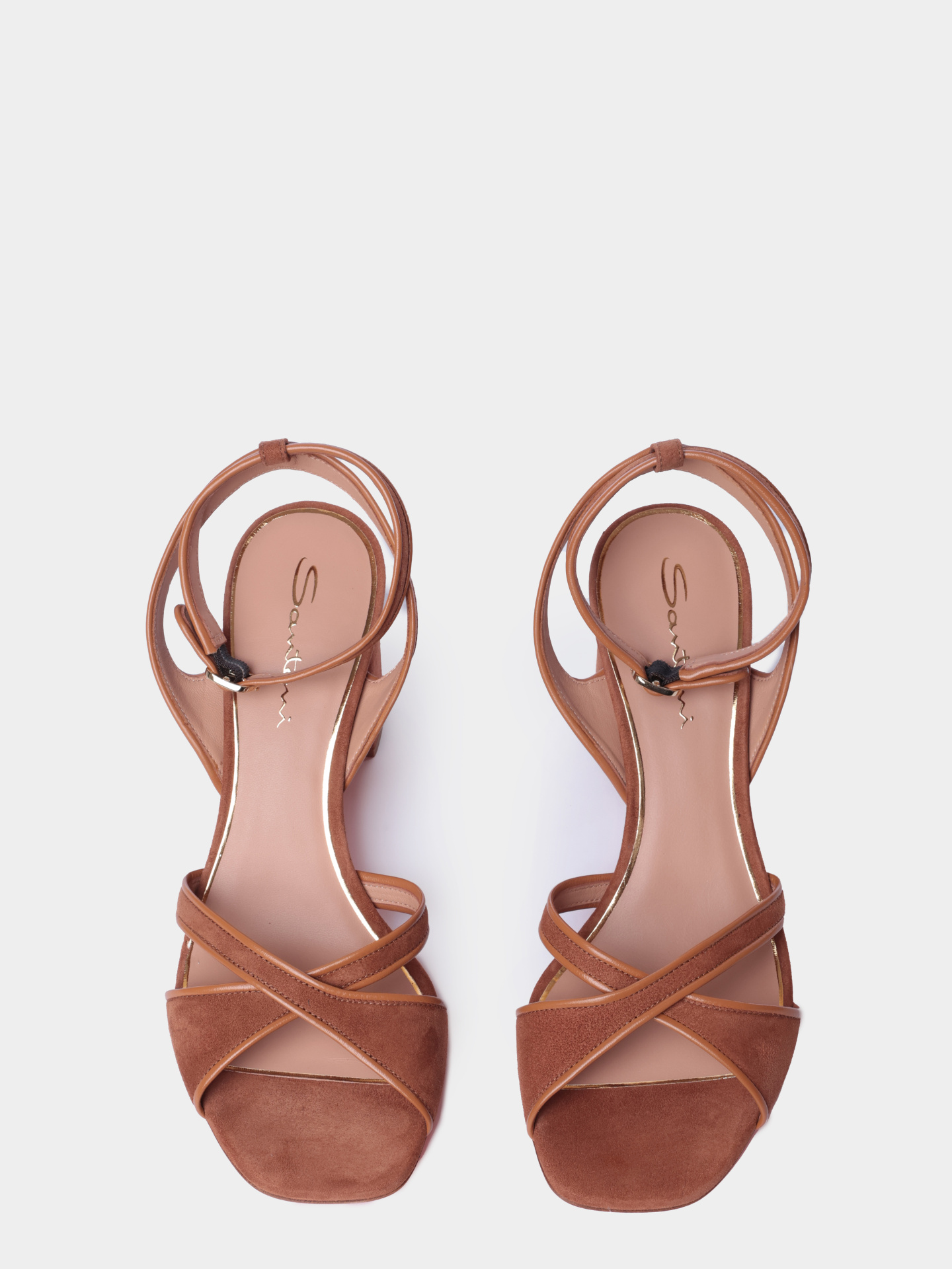 Босоножки Santoni WHWG72176HA2NUGCC44 замшевые женские — купить в интернет-магазине Verdistore