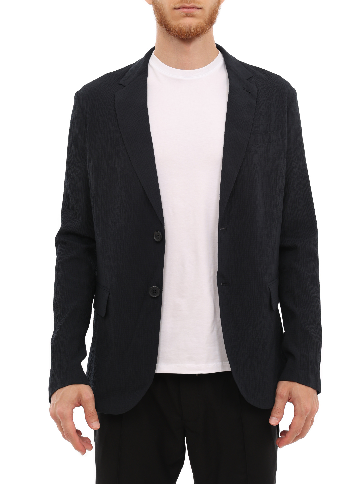 Пиджак Armani Exchange 3LZG45 ZNN5Z 1510 темно-синий мужской из фактурной ткани — купить в интернет-магазине Verdistore