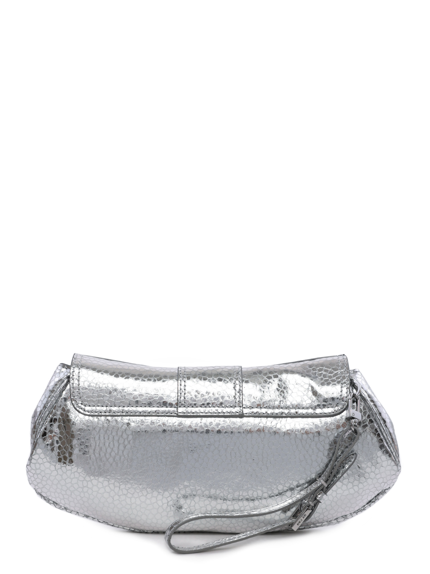 Сумка By Far 23CRGLAUSVFLGMED серебристая женская из кожи — купить в интернет-магазине Verdistore