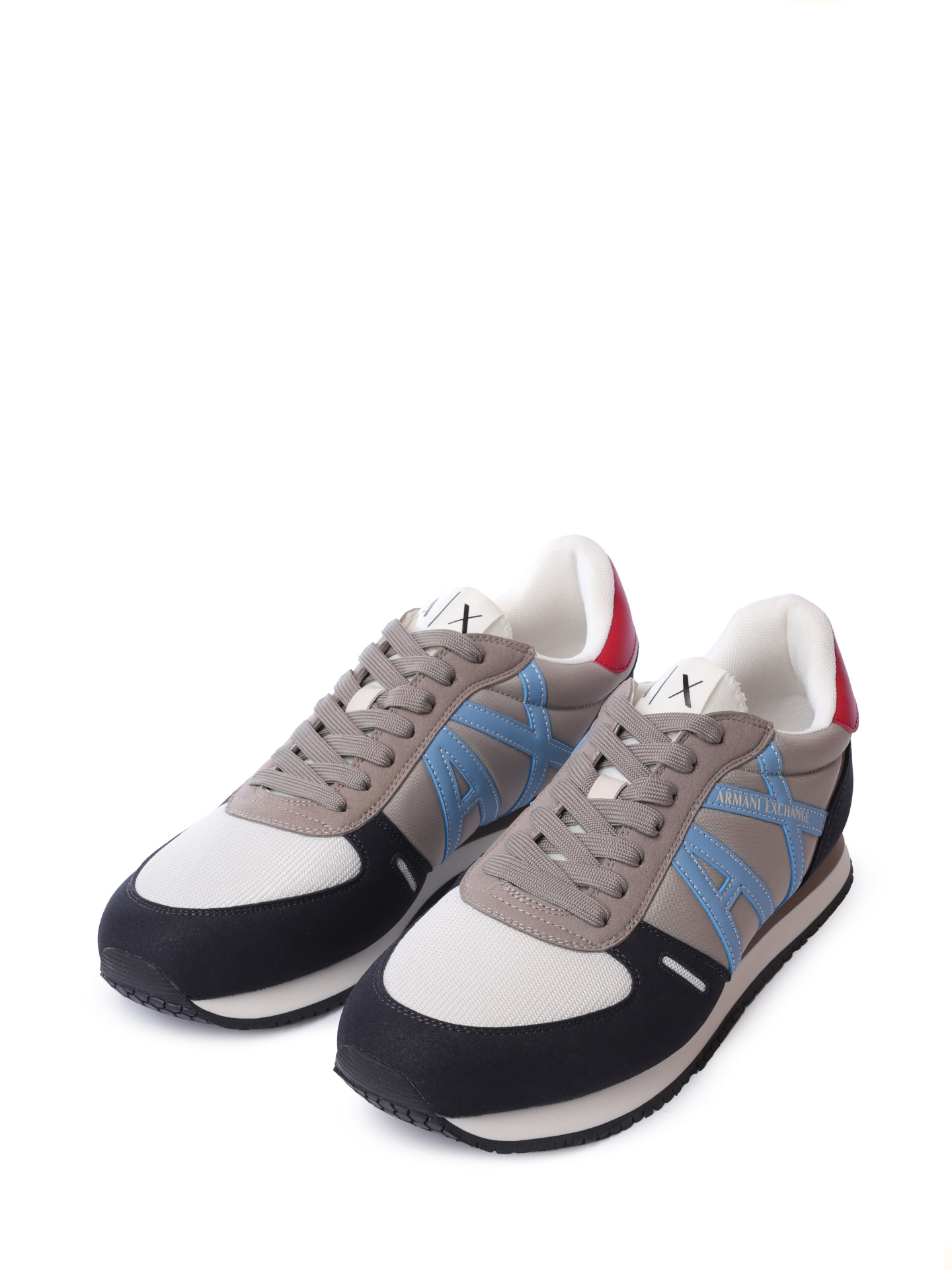 Кроссовки Armani Exchange XUX017 XCC68 U645 комбинированные мужские с логотипом — купить в интернет-магазине Verdistore