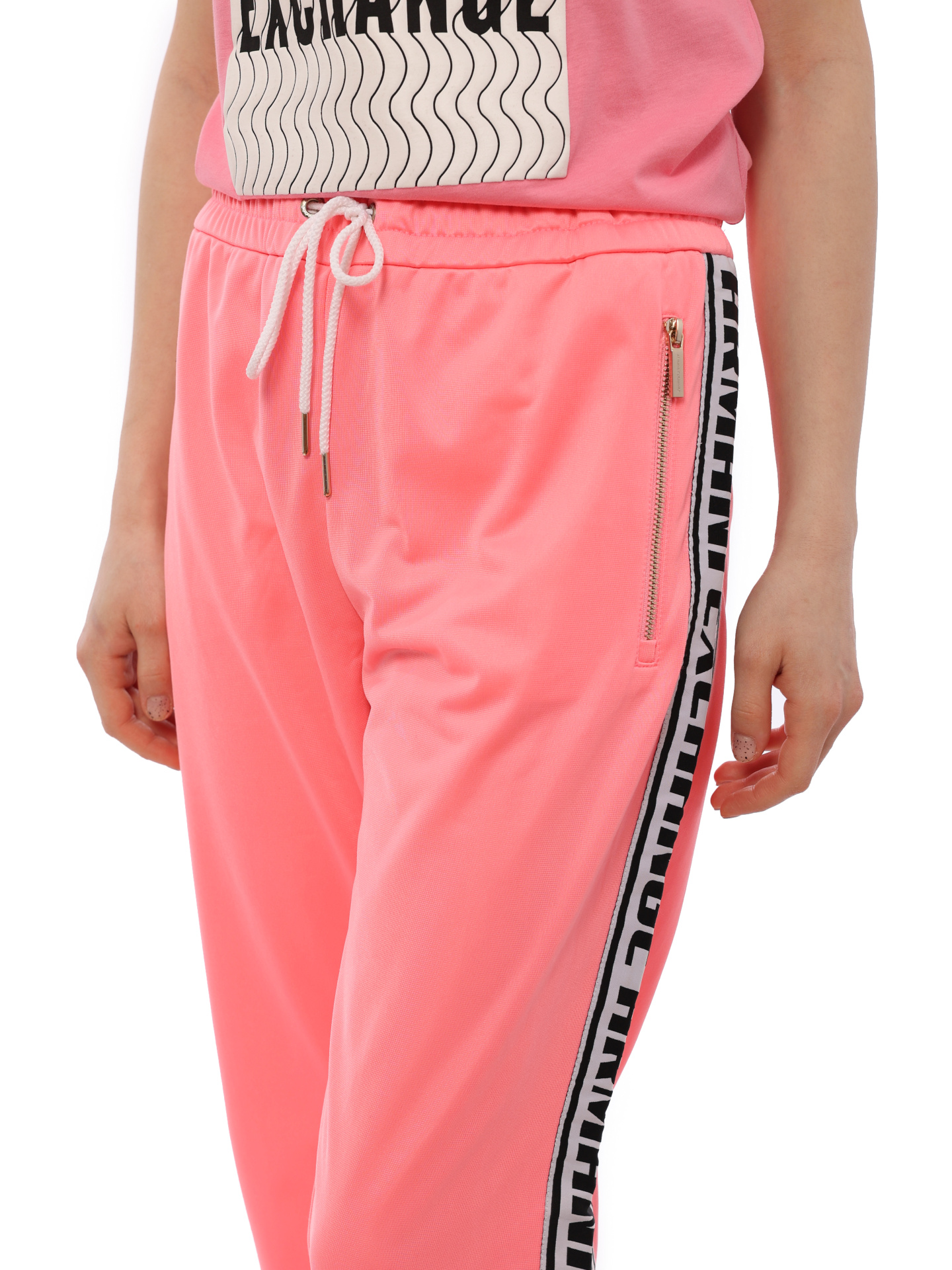Брюки спортивные Armani Exchange 3HYP84 YJ52Z 1475 розовые женские с лампасами — купить в интернет-магазине Verdistore