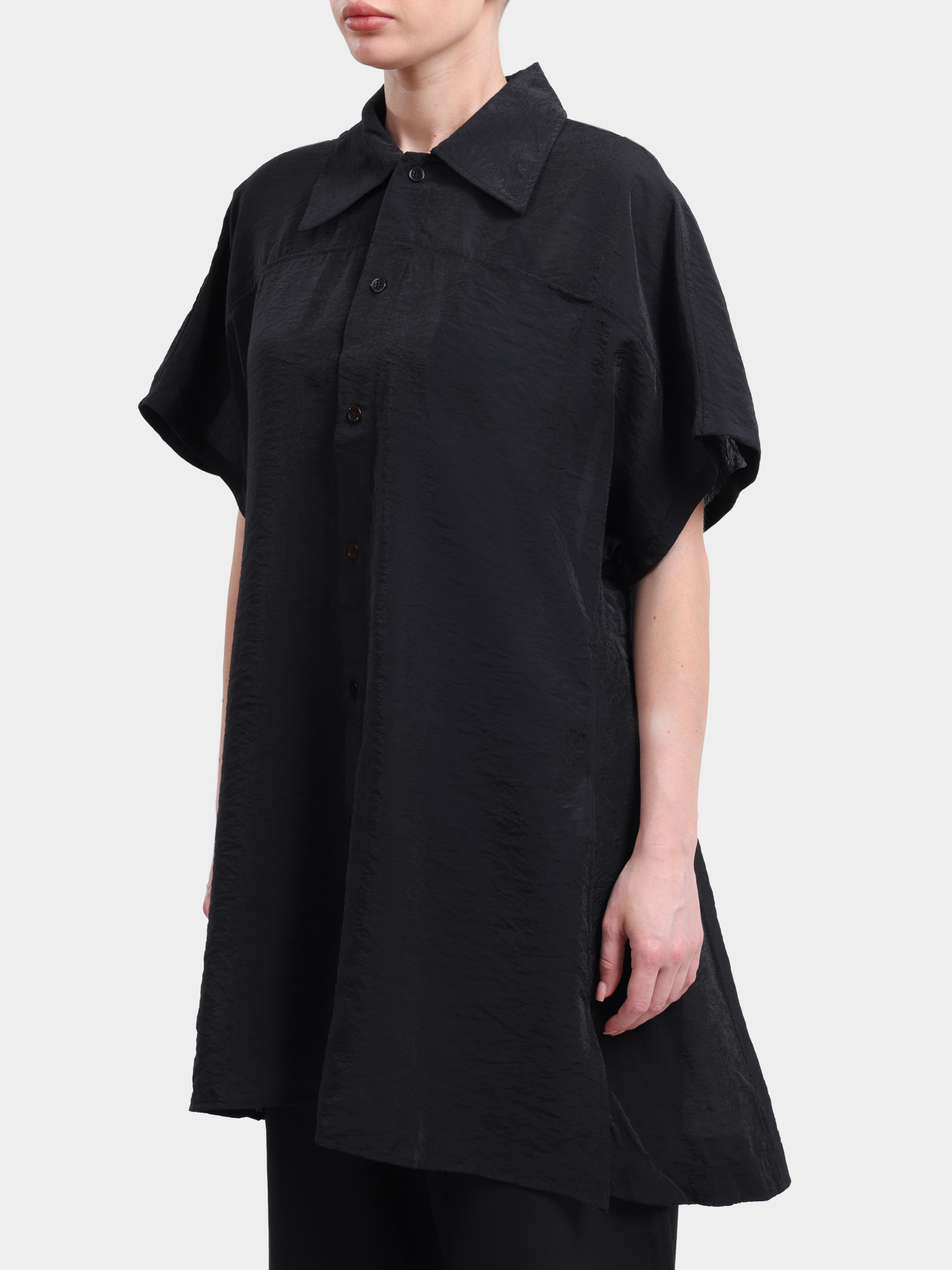 Рубашка Y-3 KG0256 BLACK асимметричная женская — купить в интернет-магазине Verdistore