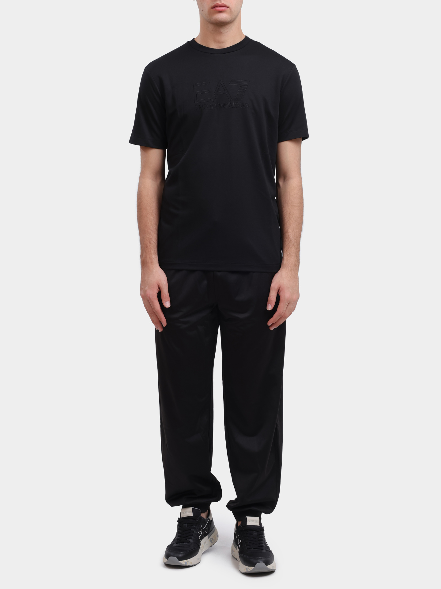 Футболка EA7 6DPT71 PJUJZ 1200 черная мужская — купить в интернет-магазине Verdistore
