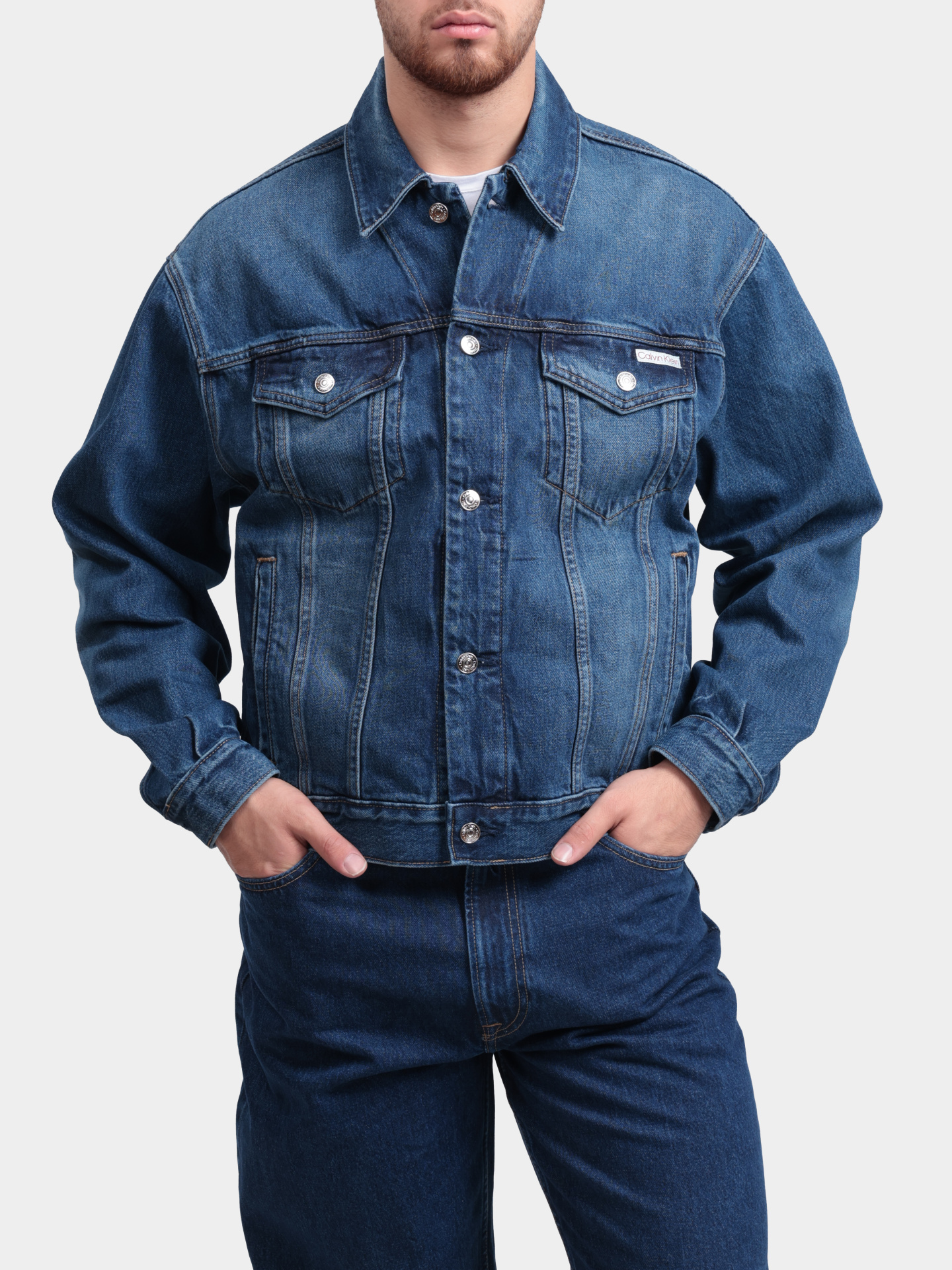 Куртка Calvin Klein Jeans LV04RF705G PTT джинсовая мужская — купить в интернет-магазине Verdistore