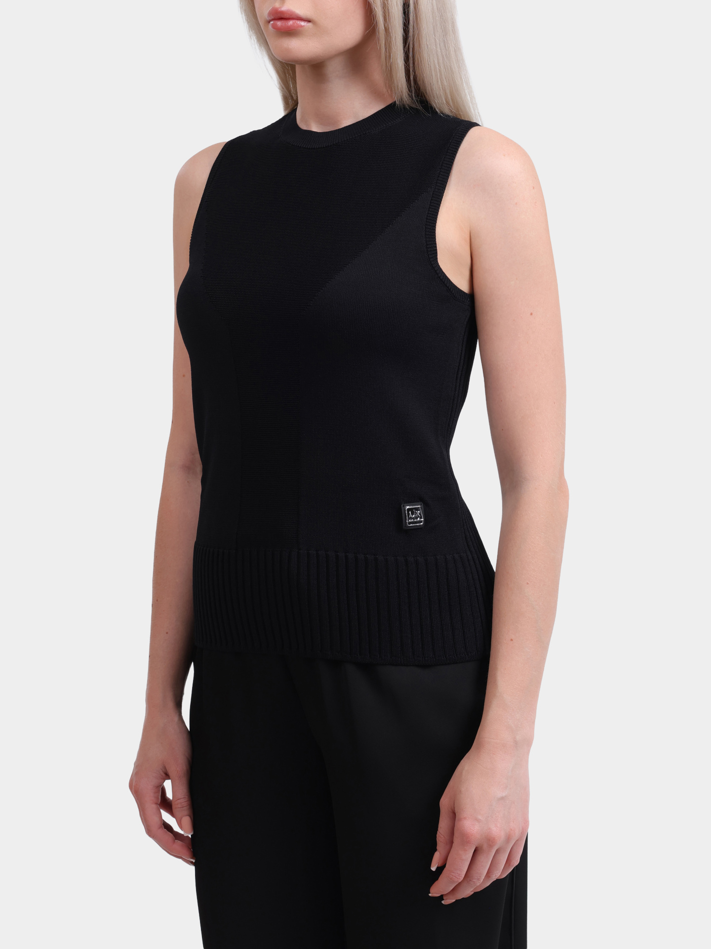 Топ Armani Exchange XW000118 AF10352 UC001 черный женский — купить в интернет-магазине Verdistore