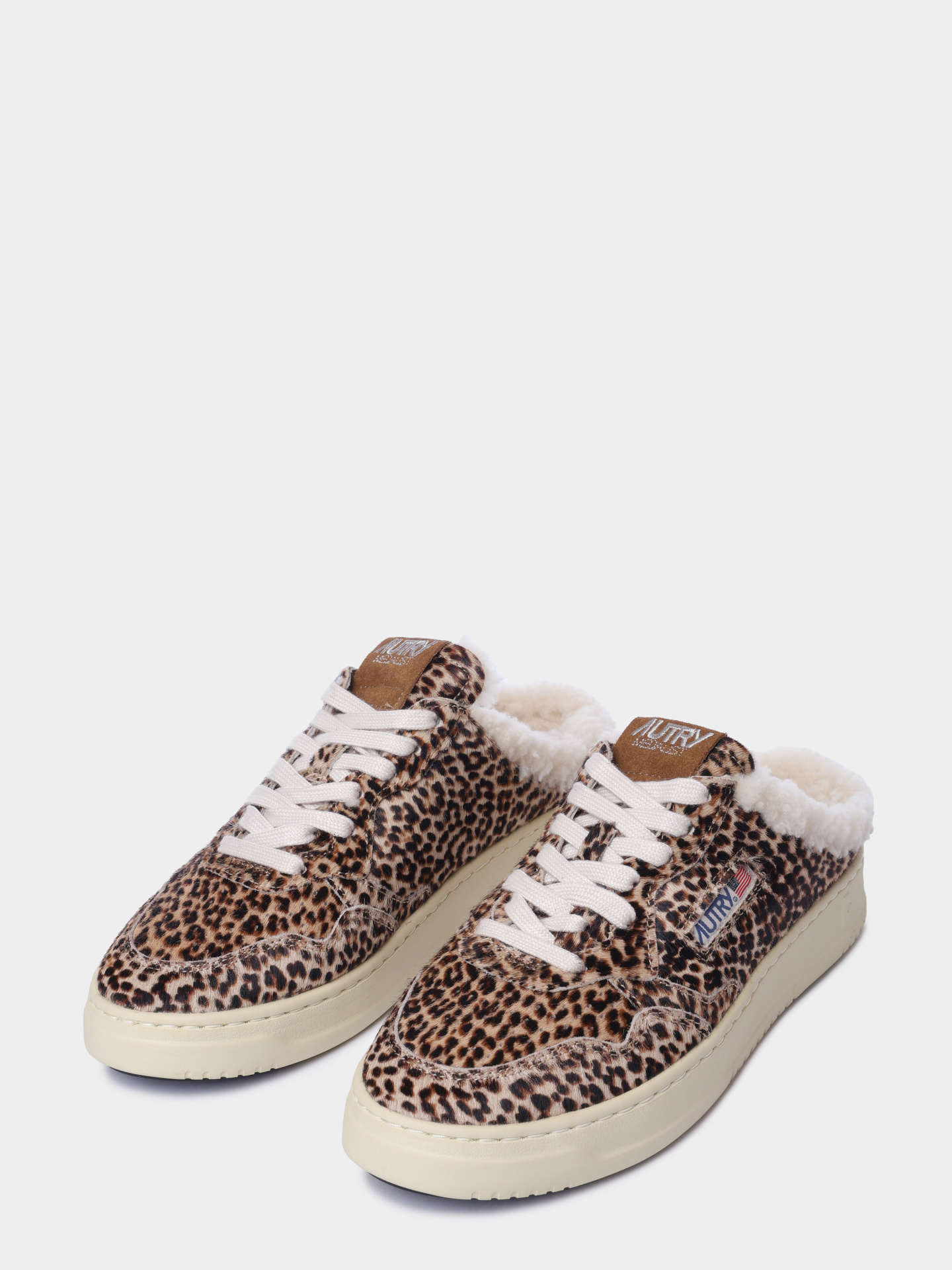 Кеды Autry MULW - YX01 леопардовые женские с открытой пяткой — купить в интернет-магазине Verdistore