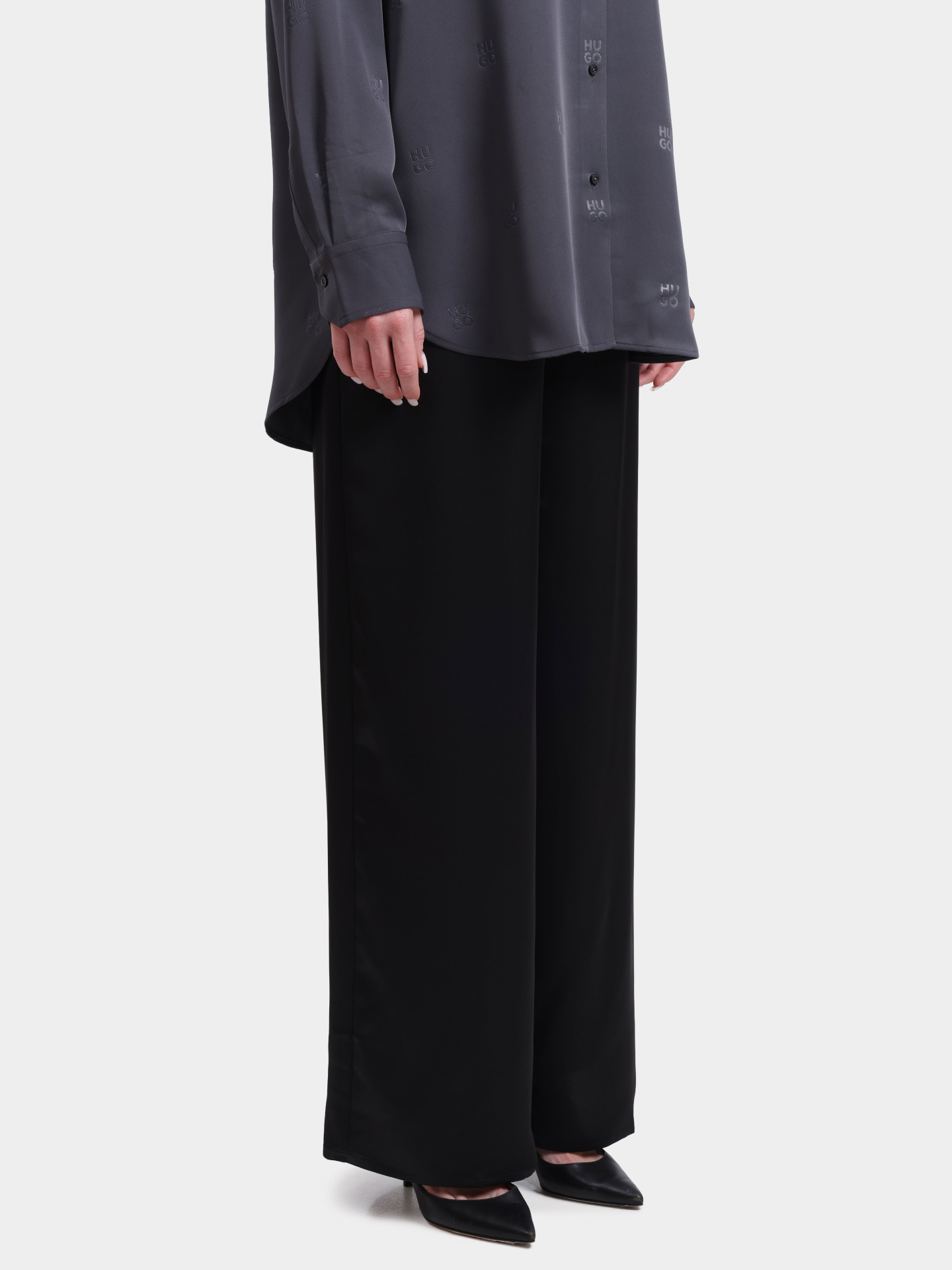 Брюки Hugo 50556673 001 атласные женские — купить в интернет-магазине Verdistore