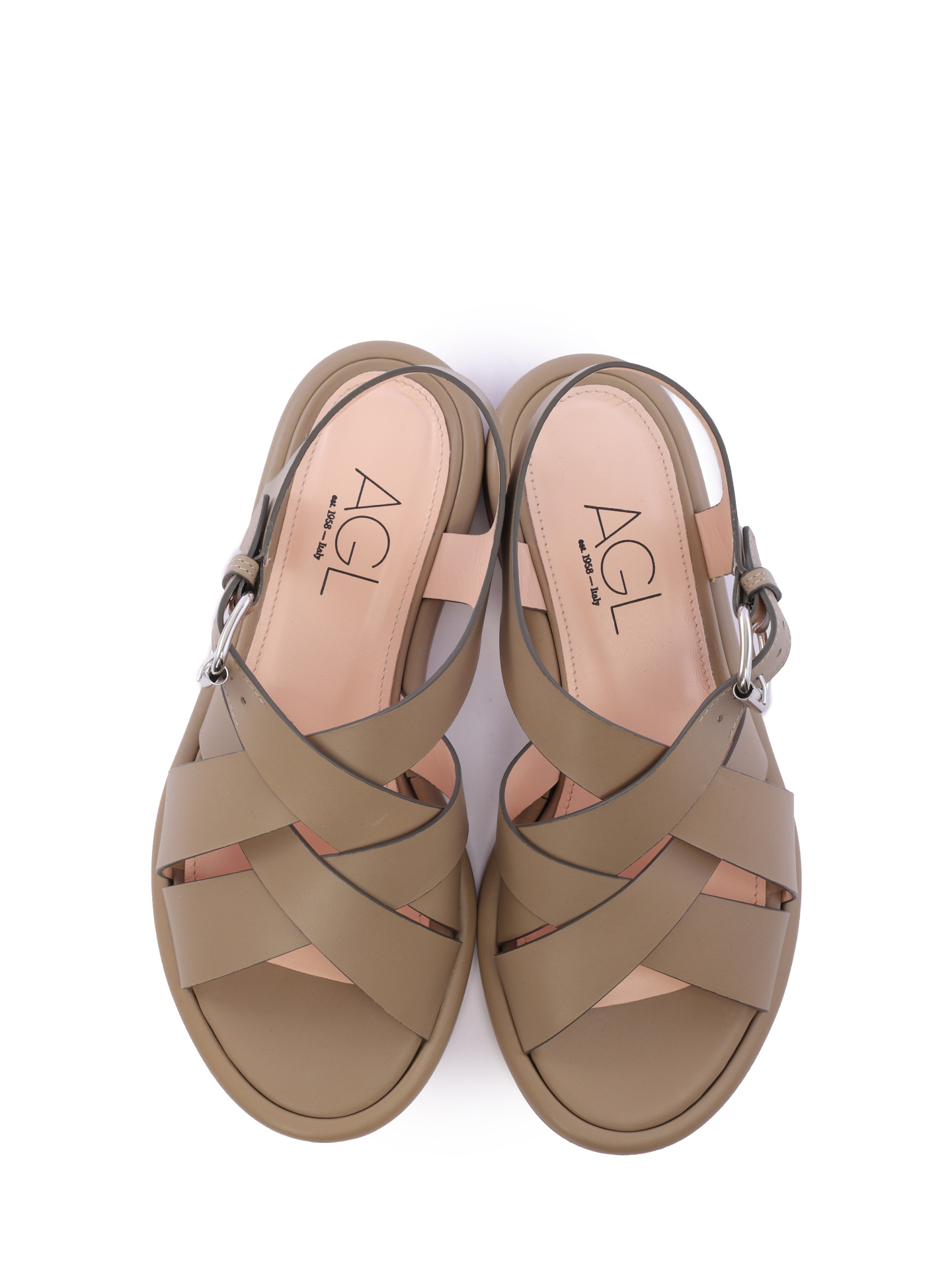 Сандалии AGL D629011PDWALDI 0411 хаки женские плетеные — купить в интернет-магазине Verdistore