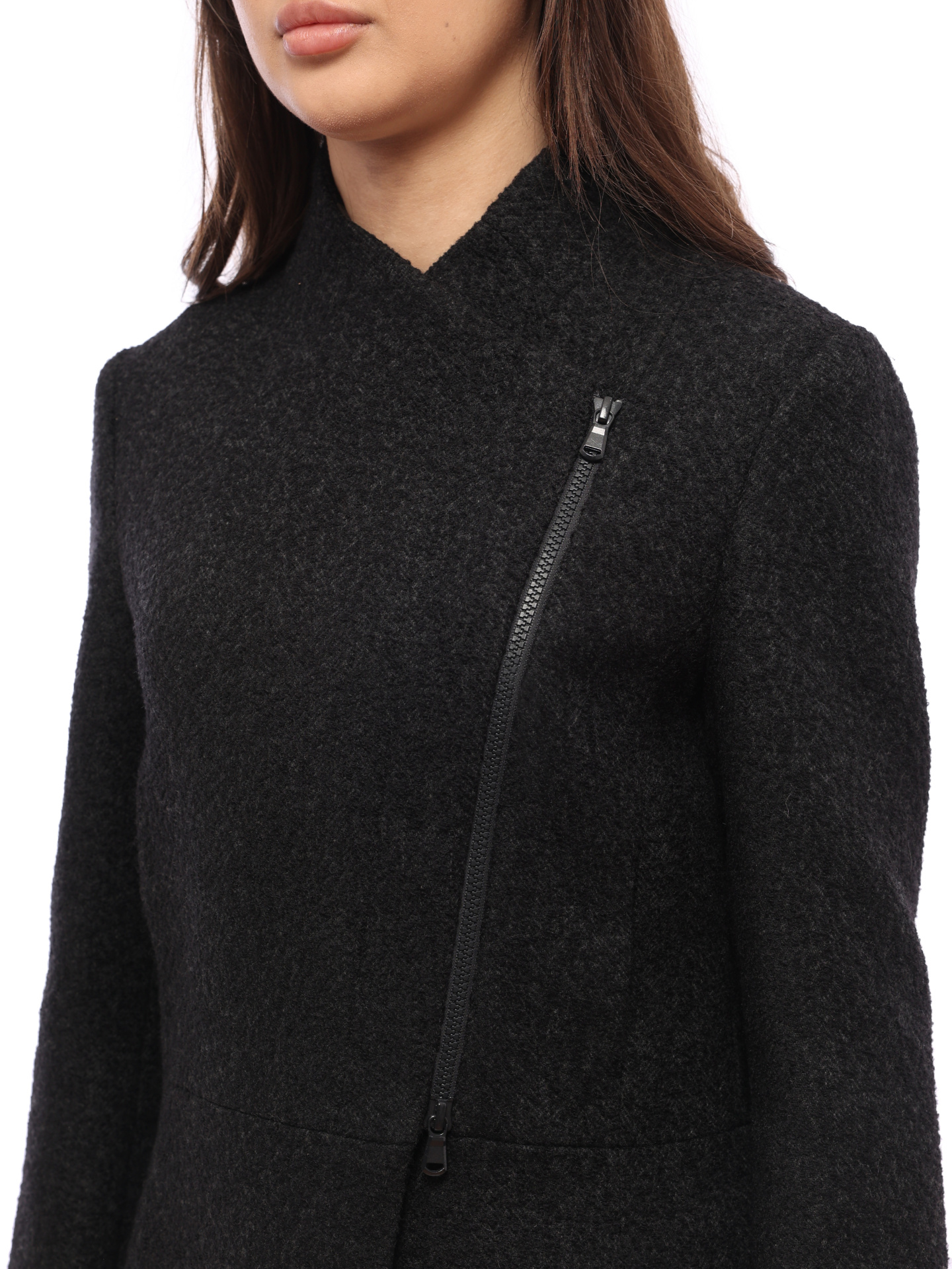 Пальто Brunello Cucinelli MA5704668 черное женское шерстяное — купить в интернет-магазине Verdistore