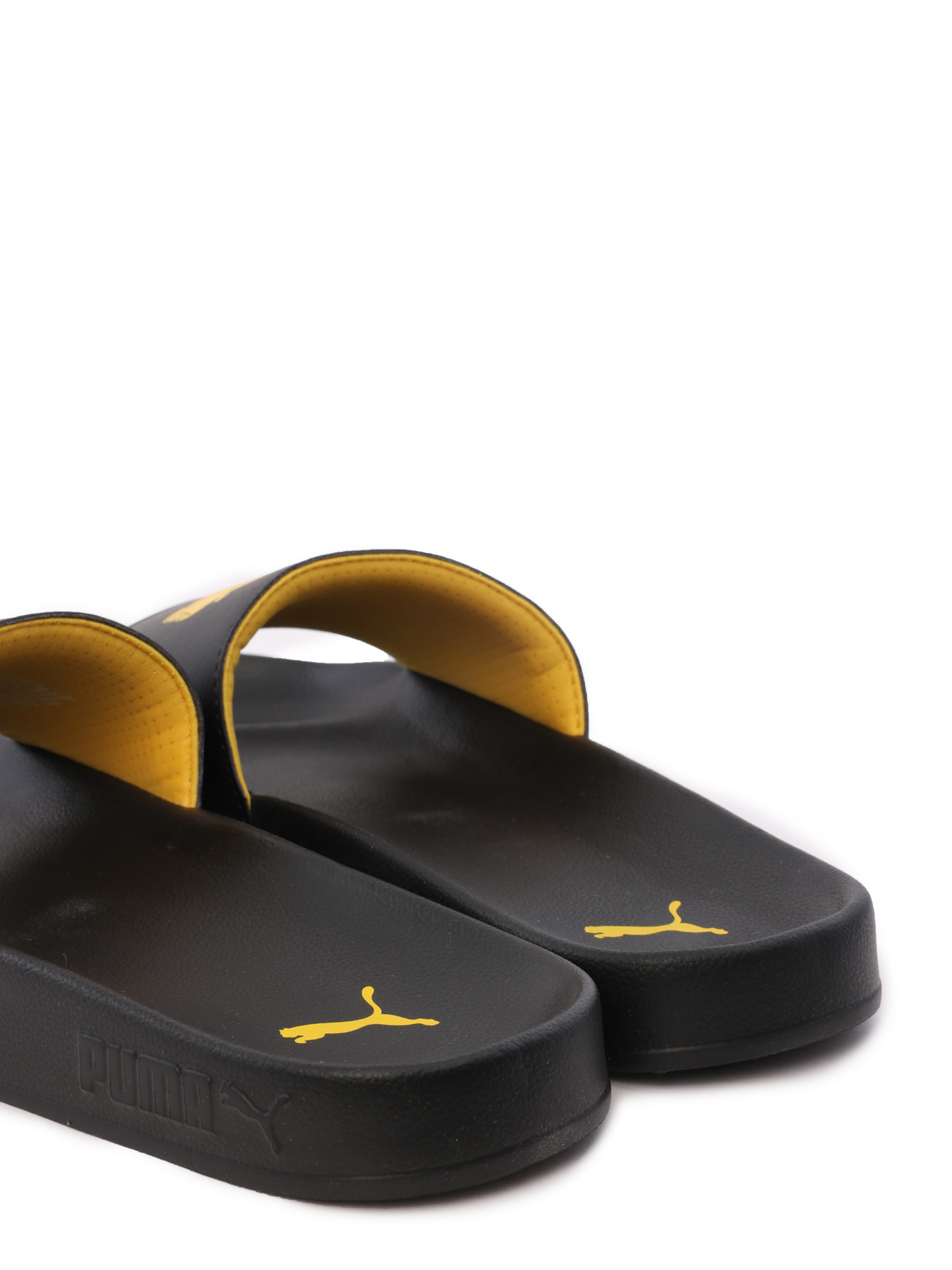 Тапки Puma x Porsche черные с желтым принтом на союзке — купить в интернет-магазине Verdistore