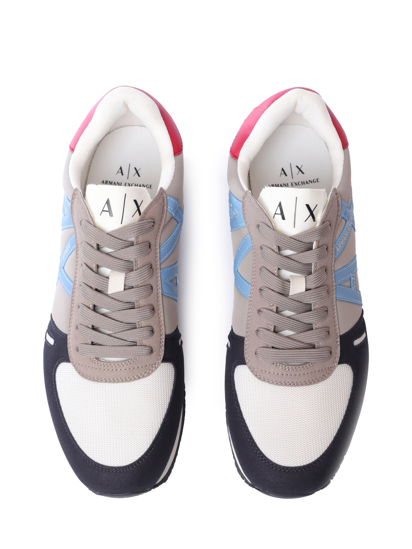 Кроссовки Armani Exchange XUX017 XCC68 U645 комбинированные мужские с логотипом — купить в интернет-магазине Verdistore
