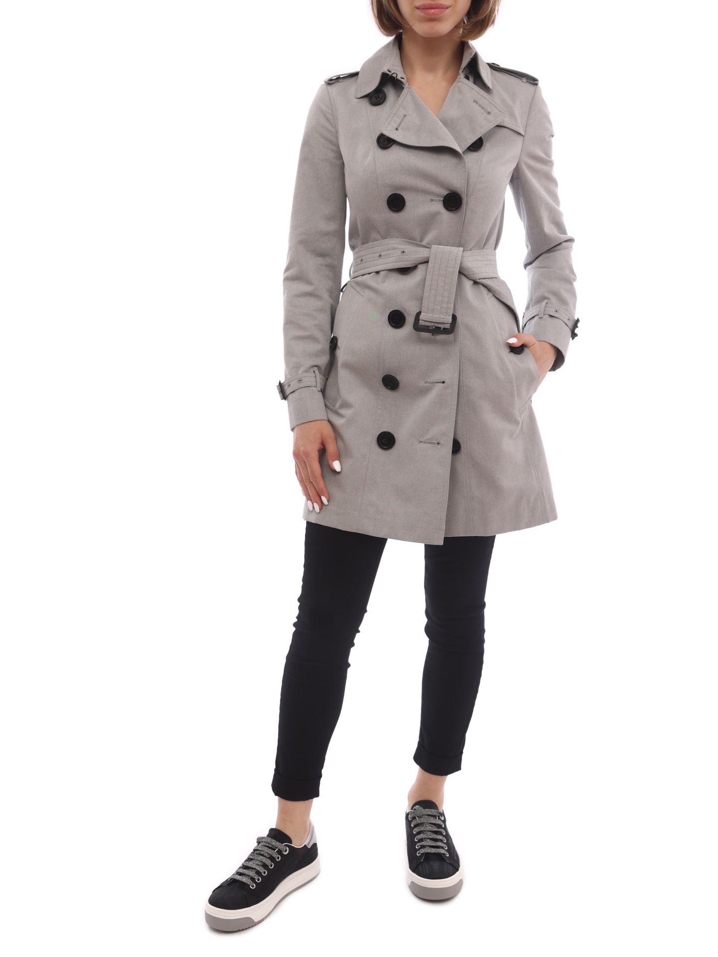 Плащ Burberry 4019478 серый женский — купить в интернет-магазине Verdistore