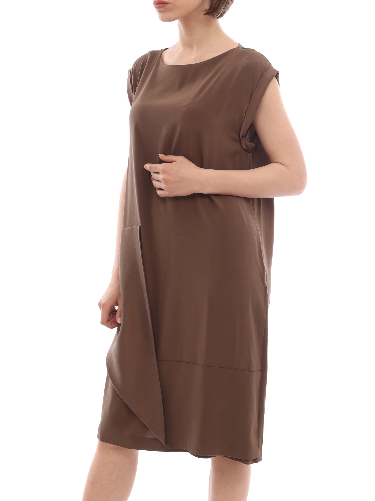 Платье Brunello Cucinelli M0S42A4696 коричневое женское — купить в интернет-магазине Verdistore