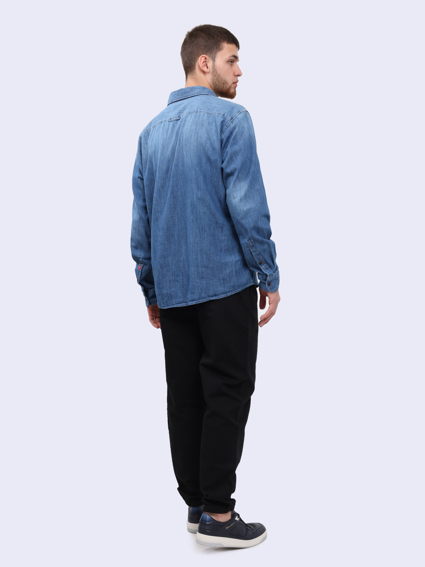 Рубашка из хлопка с отложным воротником — купить в интернет-магазине Verdistore