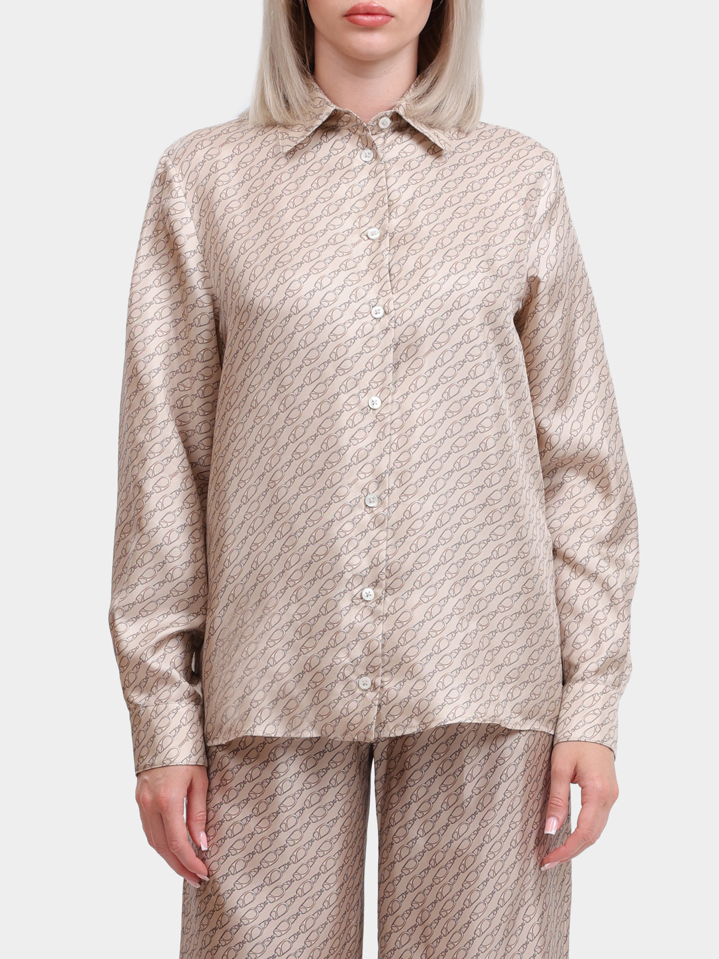 Блуза Herno CM000021D 16009P 2157 шелковая женская с принтом — купить в интернет-магазине Verdistore