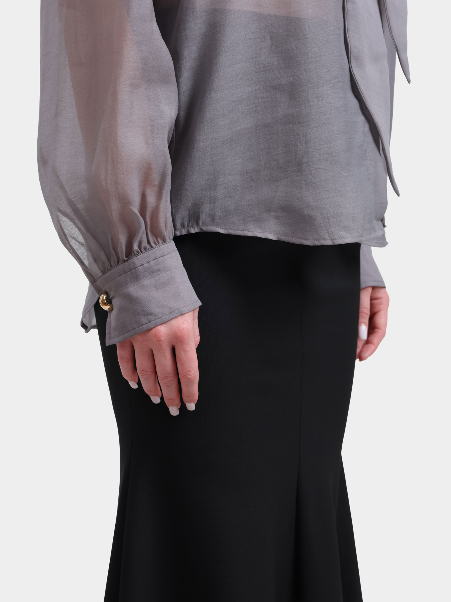 Блуза Hugo 50553205 063 серая женская с бантом — купить в интернет-магазине Verdistore