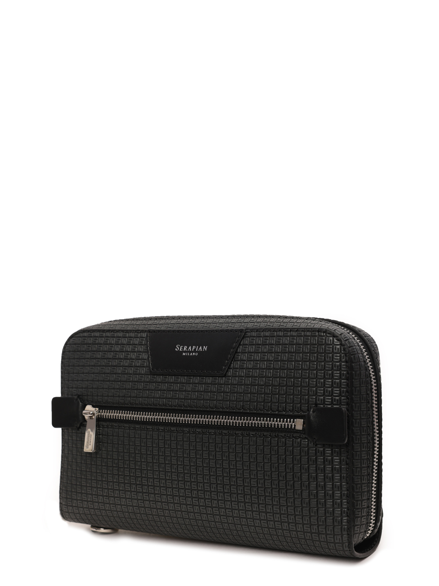 Клатч кожаный с серебряной фурнитурой и карманами — купить в интернет-магазине Verdistore