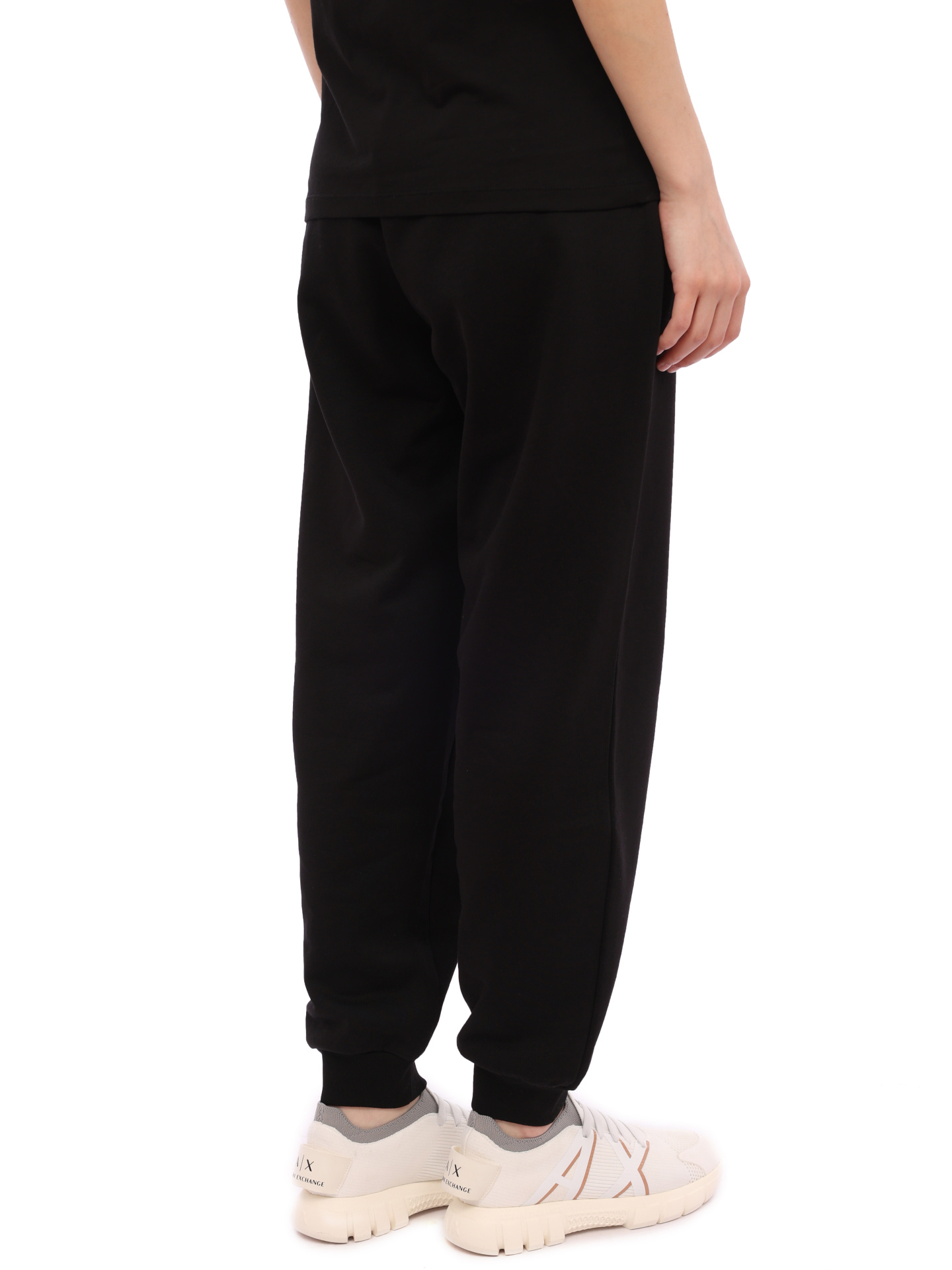 Брюки спортивные Armani Exchange 3RYP88 YJDVZ 1200 черные женские из хлопка — купить в интернет-магазине Verdistore