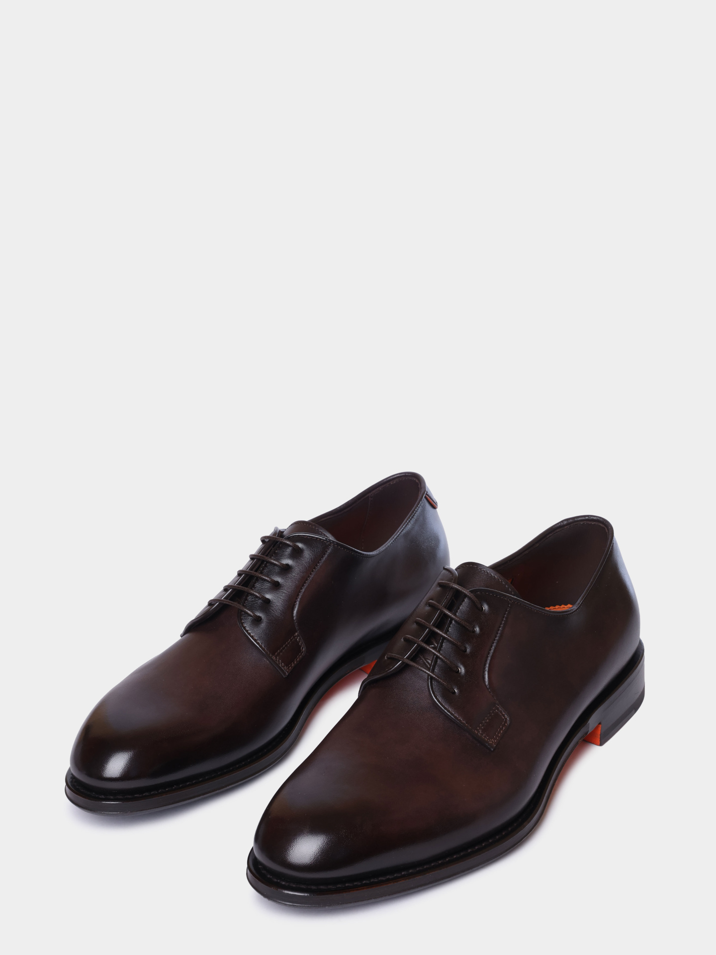 Дерби Santoni MCCG17837PG4HOBRT53 кожаные мужские — купить в интернет-магазине Verdistore