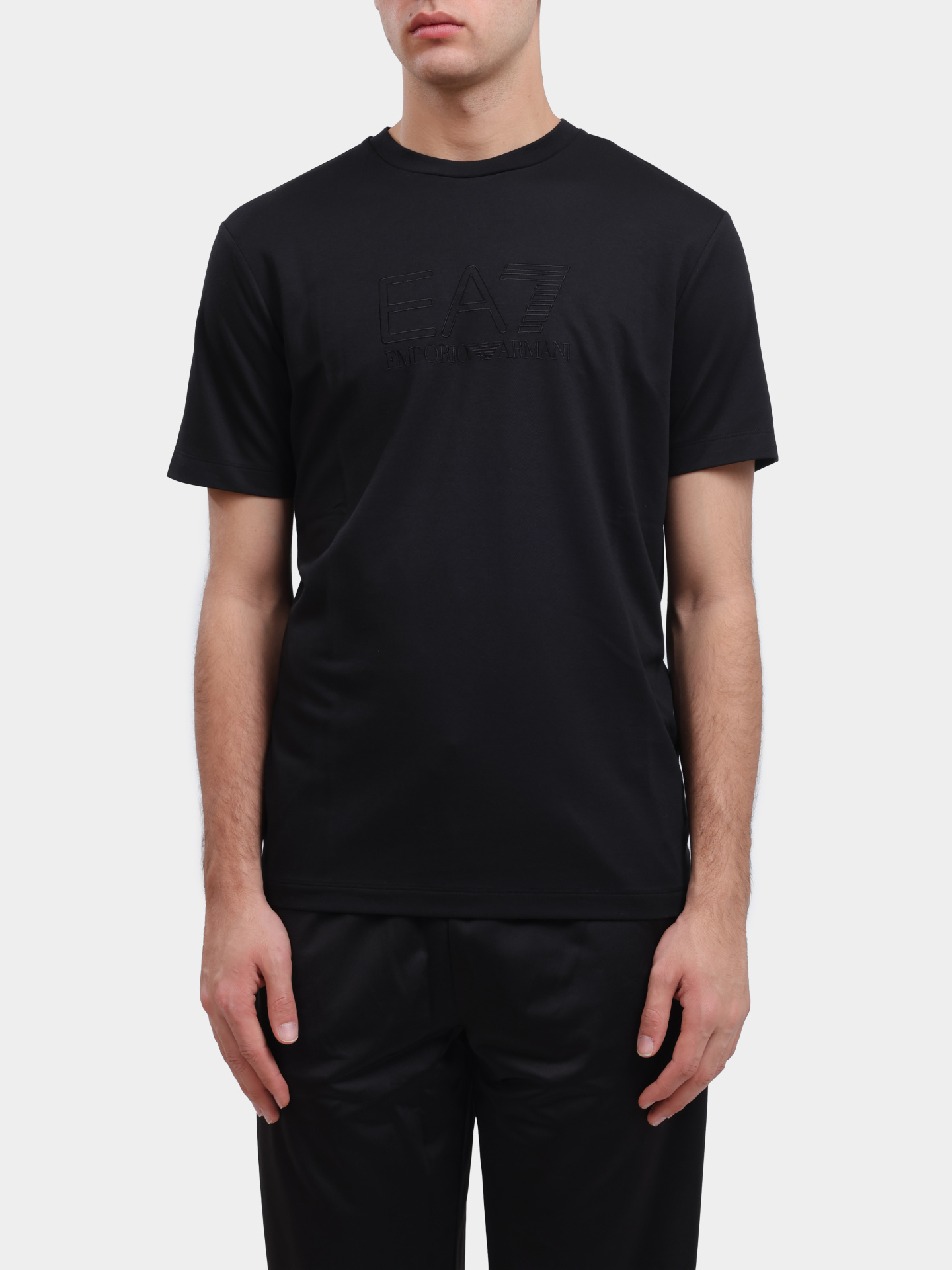 Футболка EA7 6DPT71 PJUJZ 1200 черная мужская — купить в интернет-магазине Verdistore