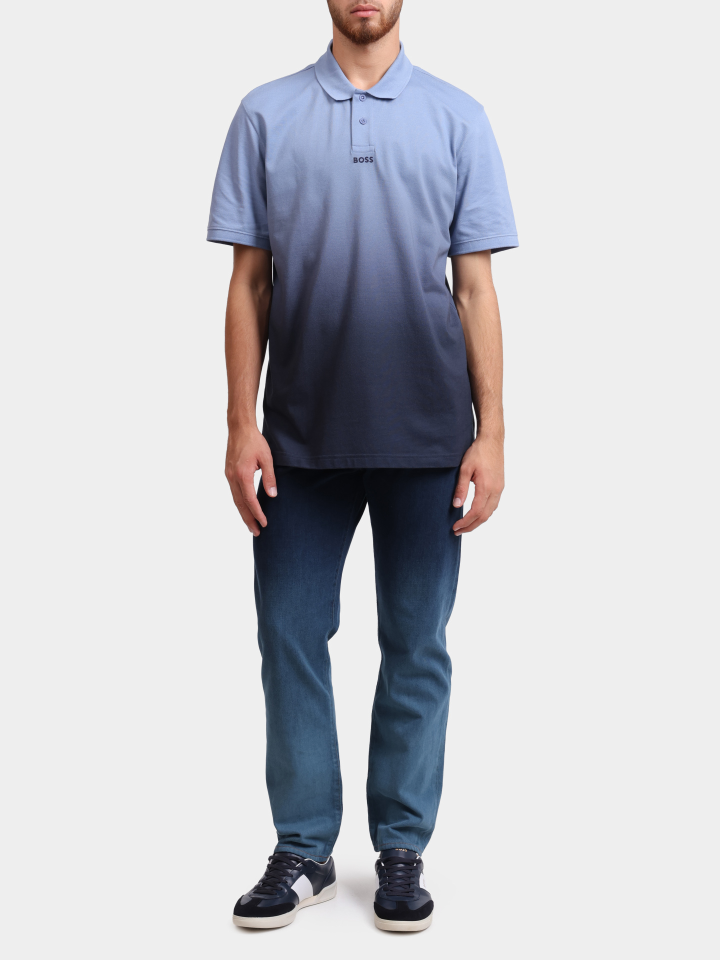 Джинсы Boss RE.MAINE BO-BF 10251094 01 50521230 синие мужские с градиентом — купить в интернет-магазине Verdistore