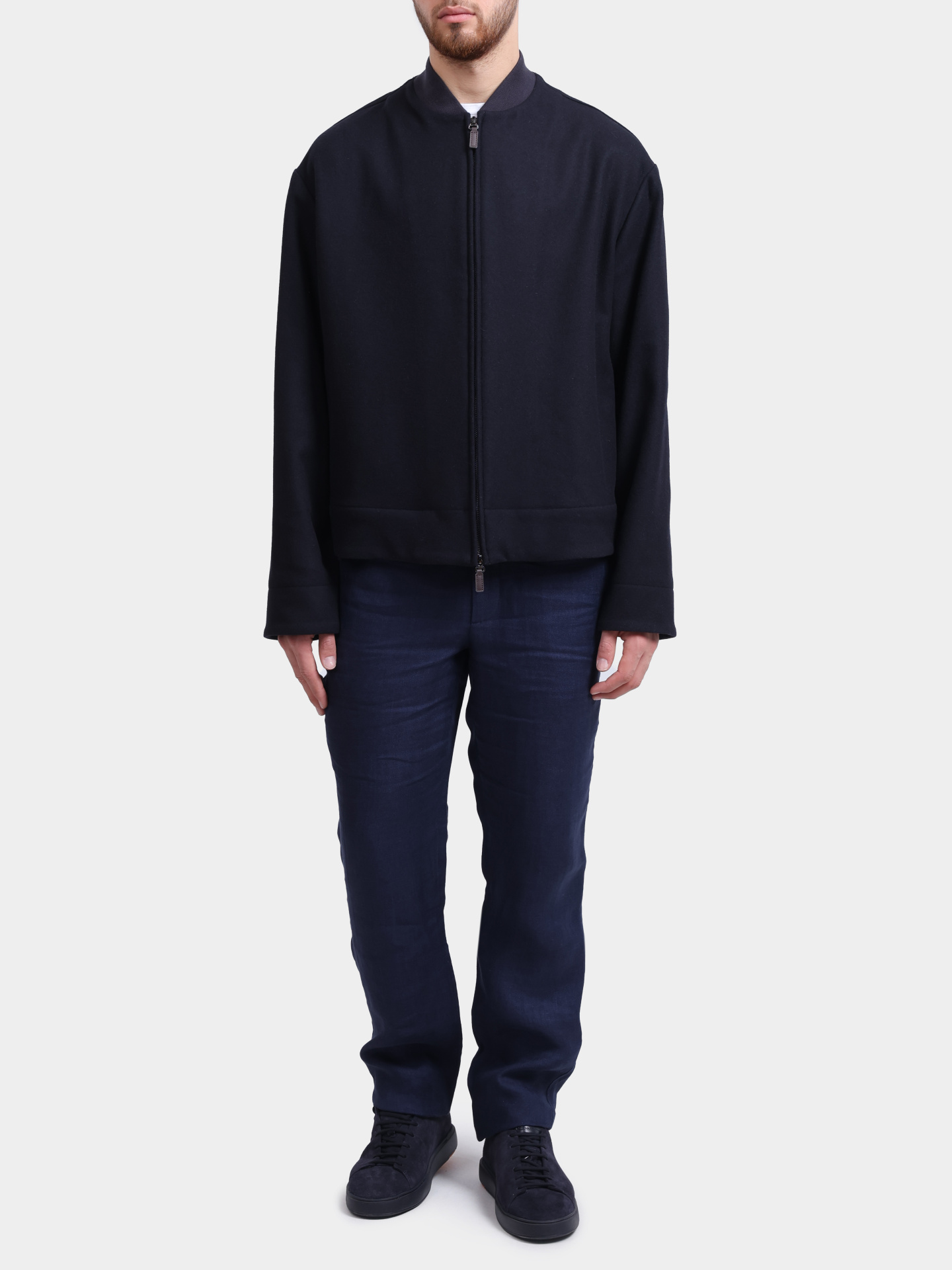 Бомбер Emporio Armani 6D1B6X 1K75Z темно-синий мужской — купить в интернет-магазине Verdistore
