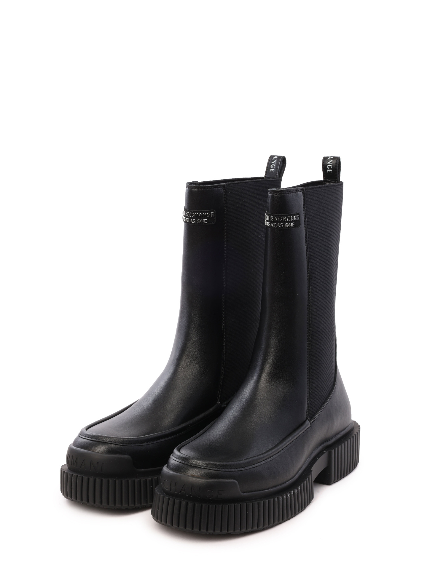 Ботинки Armani Exchange XDN027 XV747 K001 высокие женские из кожи — купить в интернет-магазине Verdistore