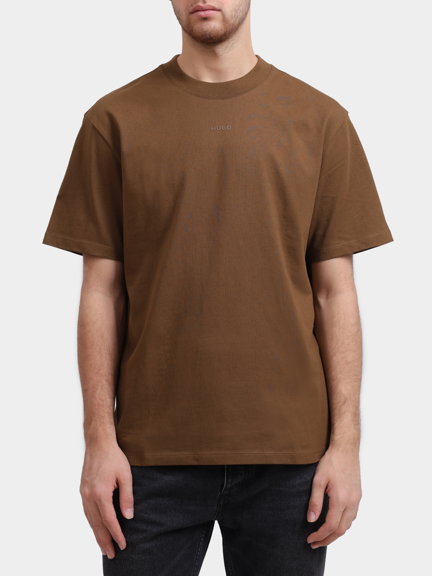 Футболка Hugo Dapolino 10248326 мужская коричневая — купить в интернет-магазине Verdistore