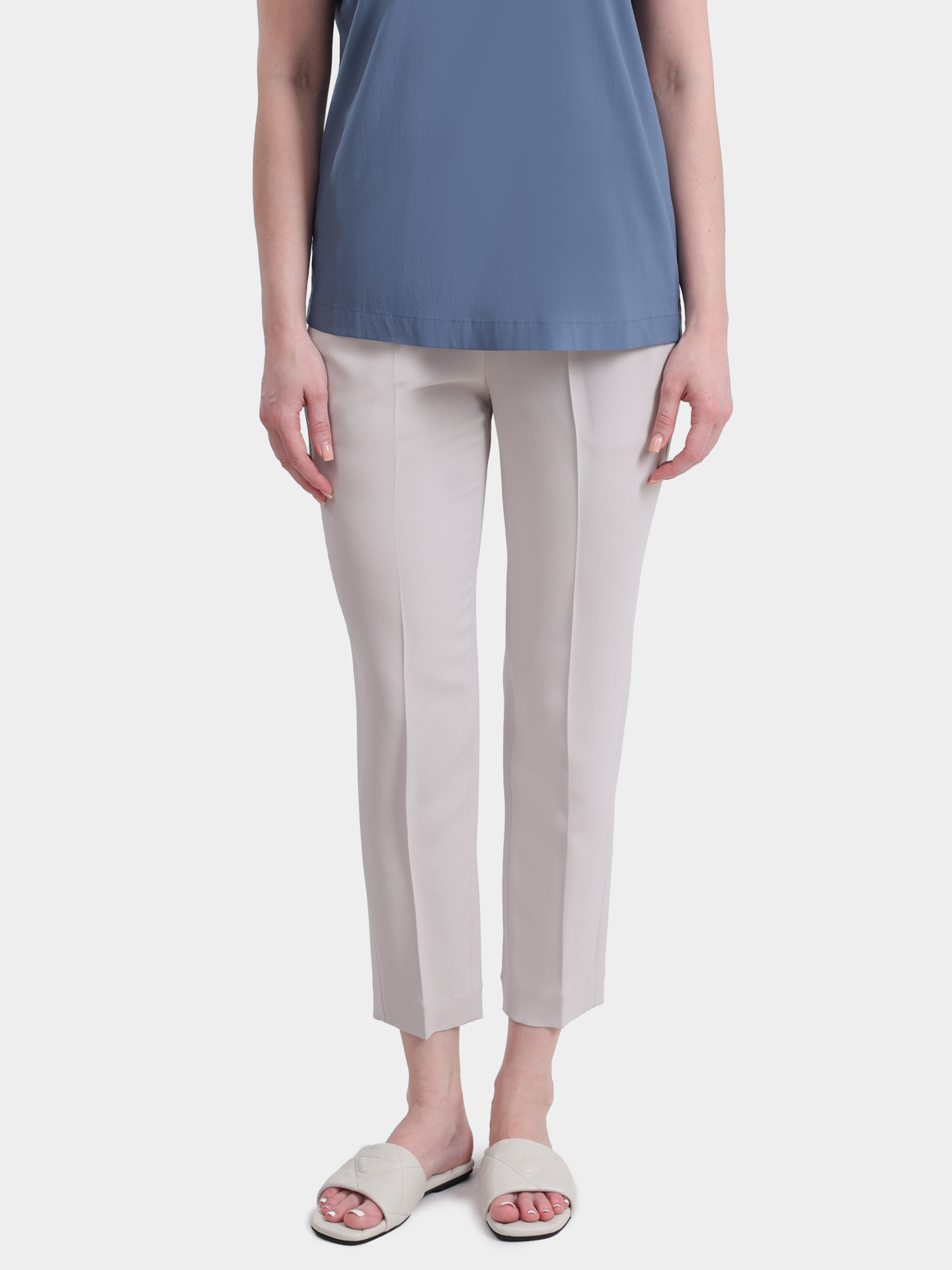 Брюки Brunello Cucinelli M0F73P1673 молочные женские — купить в интернет-магазине Verdistore