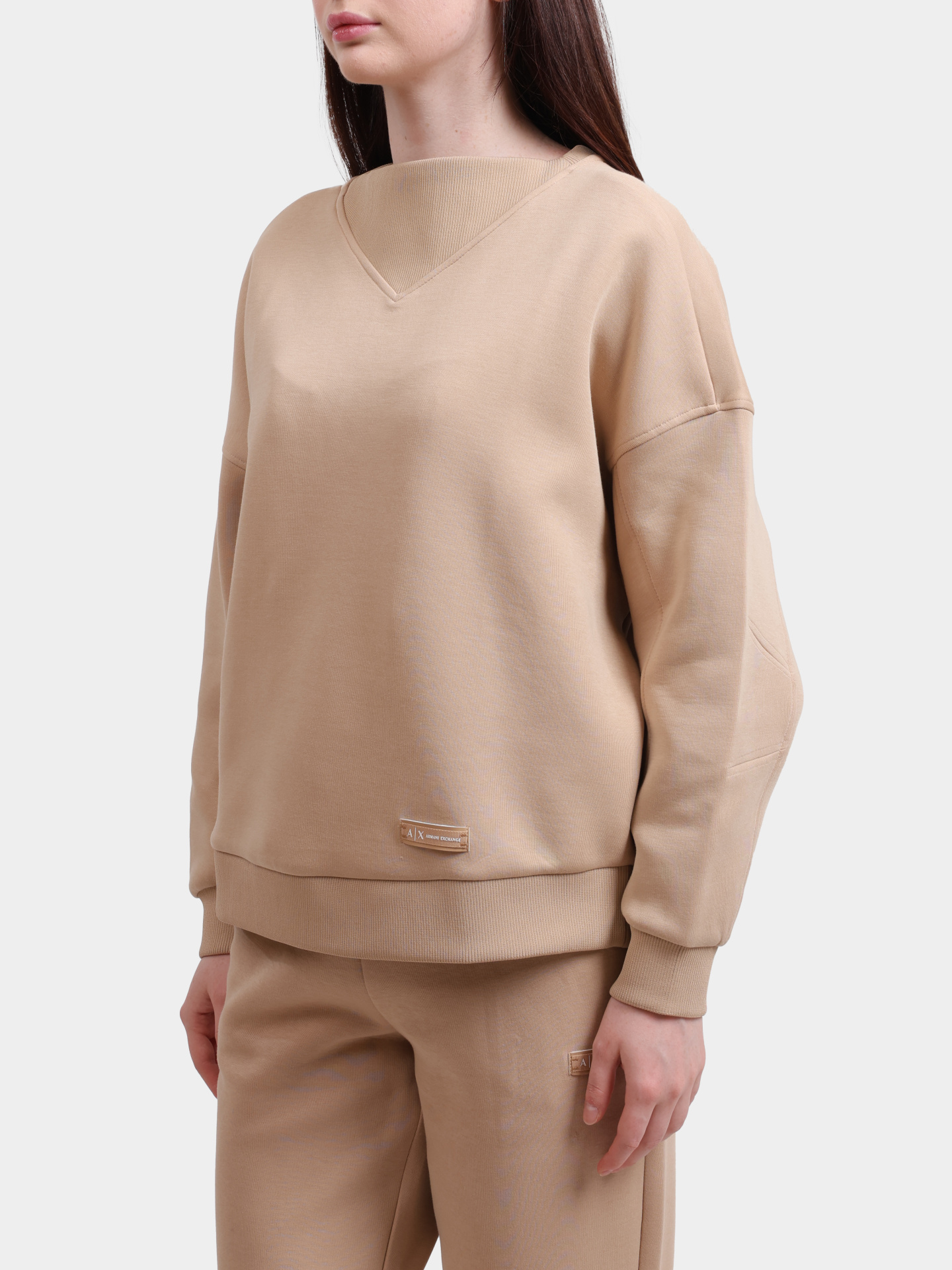 Свитшот Armani Exchange XW000744 AF16134 U1051 бежевый женский — купить в интернет-магазине Verdistore
