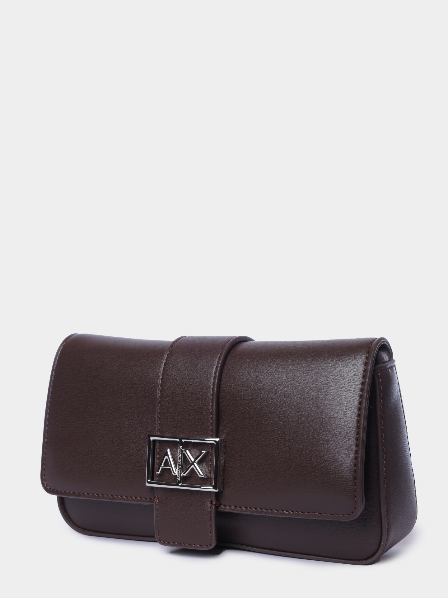 Сумка A|X XW002567 AF12039 U6018 коричневая женская с крупным металлическим логотипом  — купить в интернет-магазине Verdistore