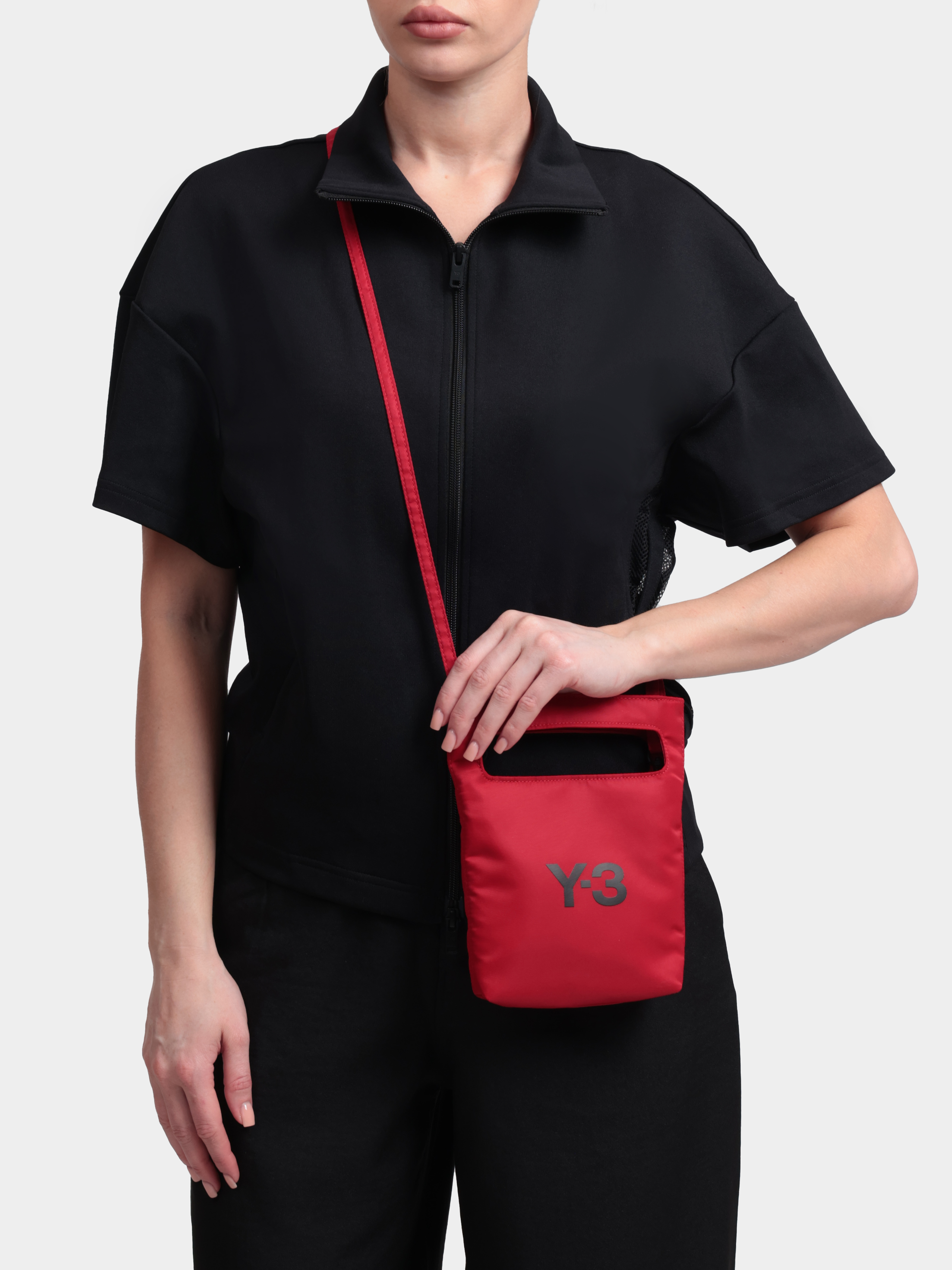 Сумка Y-3 JW4710 красная женская с логотипом — купить в интернет-магазине Verdistore