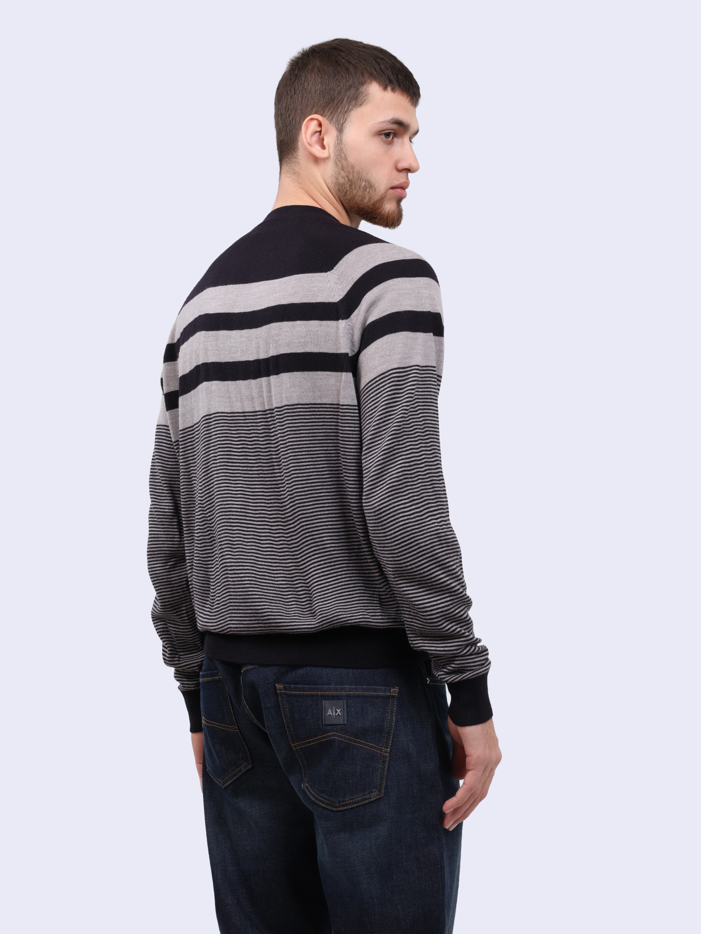 Свитер Armani Exchange 6DZM2K ZMM9Z 25FV полосатый мужской — купить в интернет-магазине Verdistore