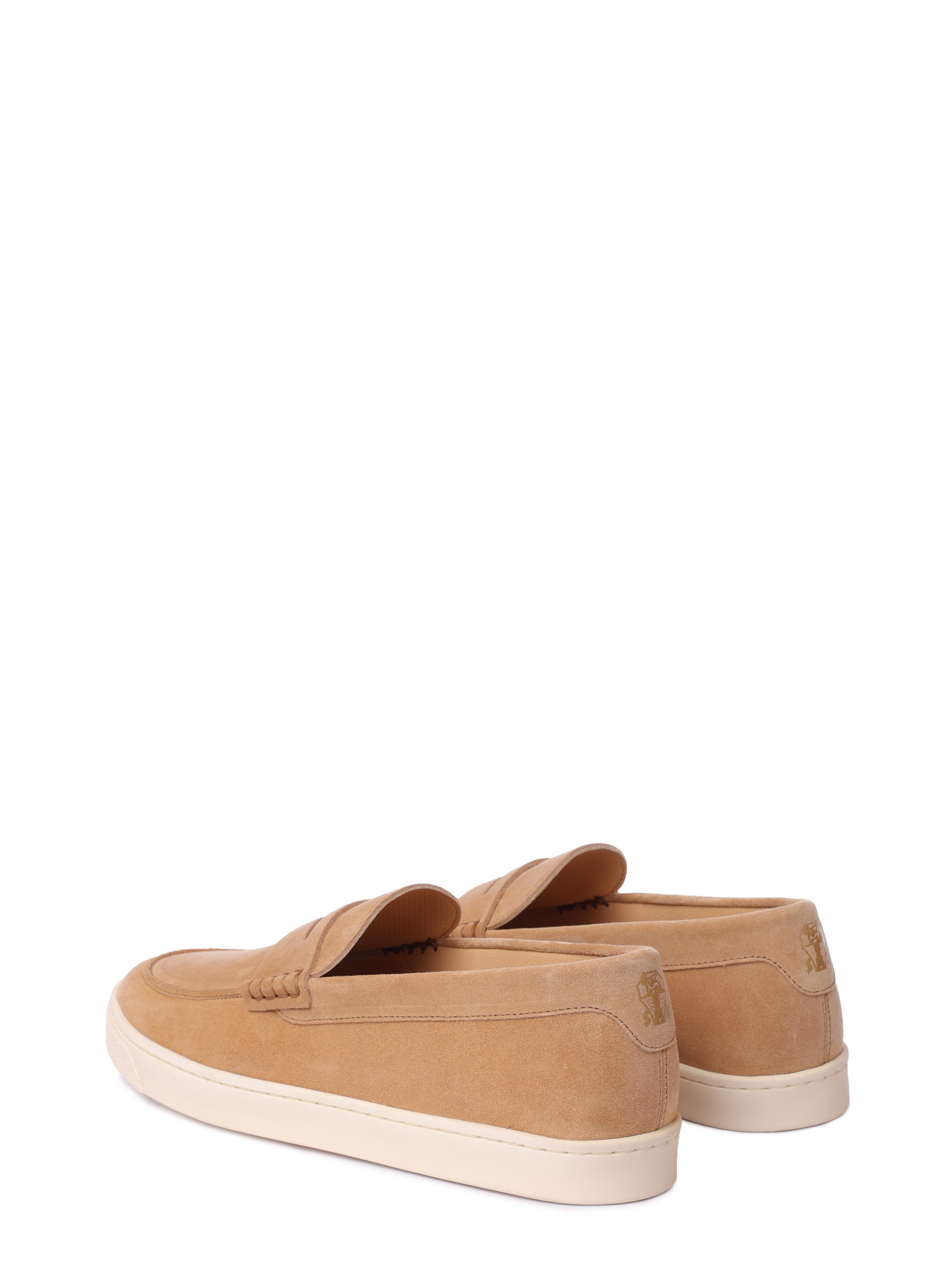 Лоферы Brunello Cucinelli MZUSILN312 C2683 бежевые мужские из замши — купить в интернет-магазине Verdistore