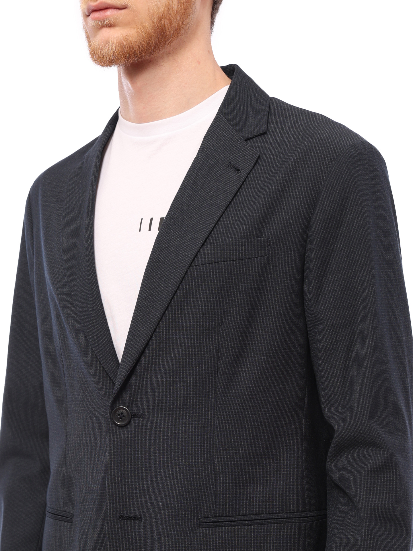 Пиджак Armani Exchange 6HZG02 ZNNJZ 0566 темно-синий мужской однобортный — купить в интернет-магазине Verdistore