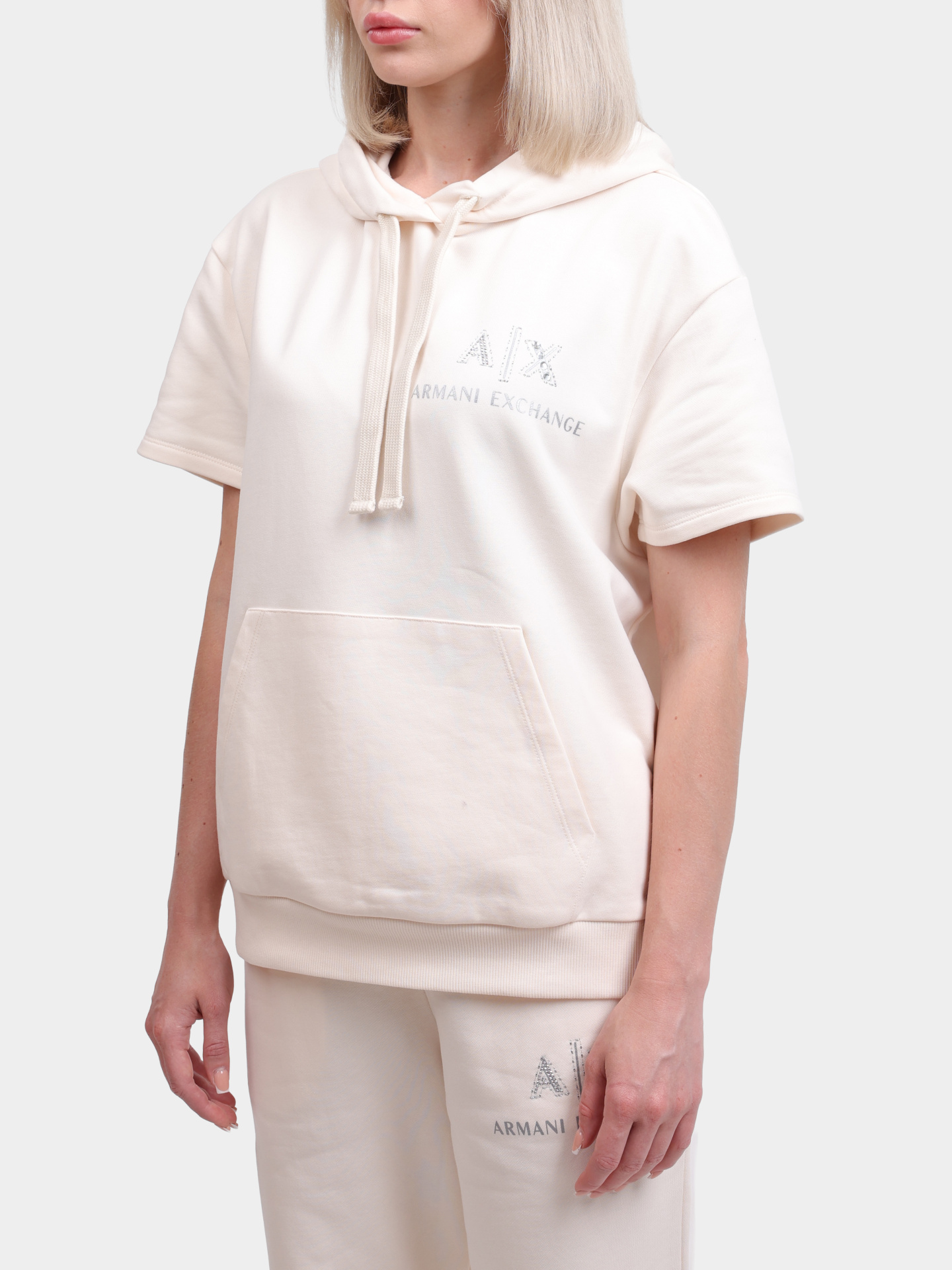Худи Armani Exchange XW000161 AF11851 U1003 хлопковое женское — купить в интернет-магазине Verdistore